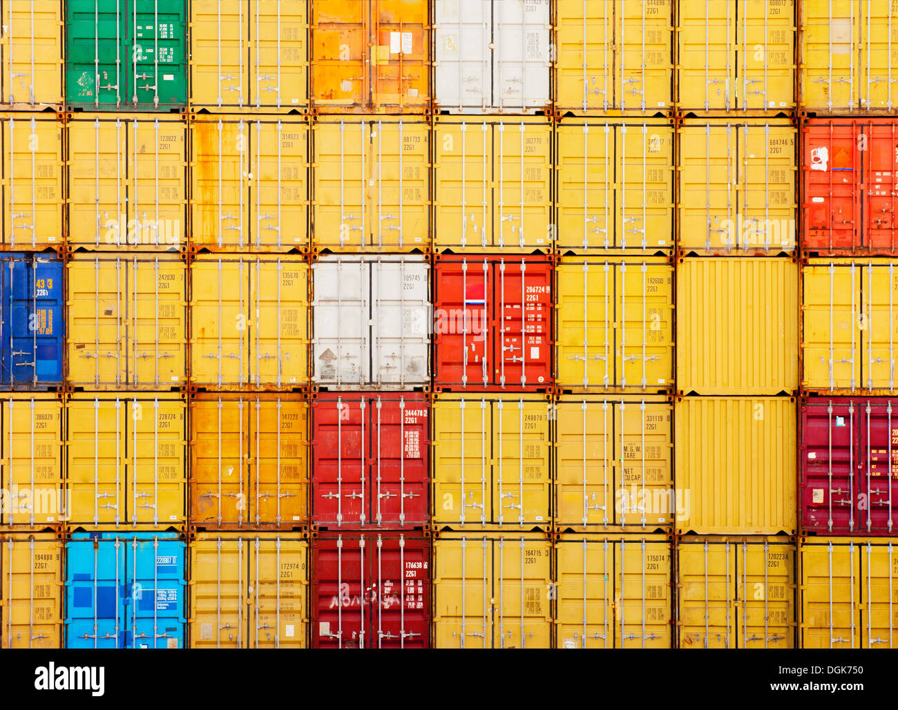 Stacks of cargo containers Stock Photo Alamy