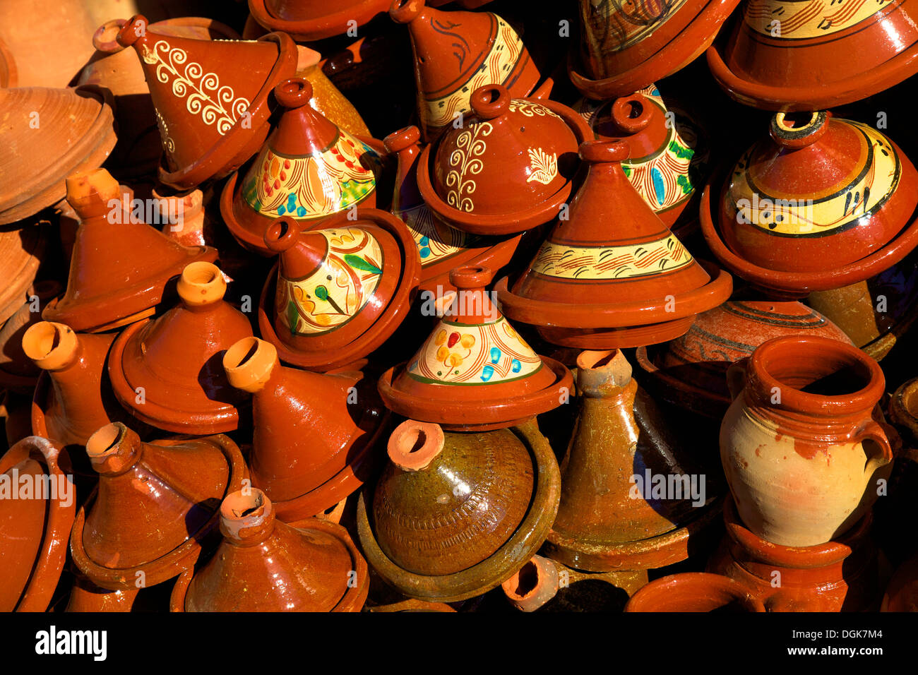 Moroccan Tagine Pots, Marrakech, Morocco, North Africa Stock Photo