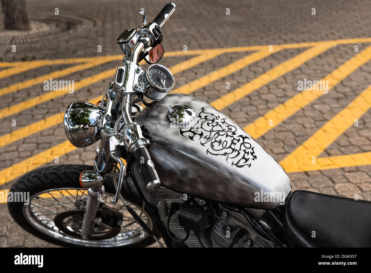 Customized Harley Davidson Motorcycle. Stock Photo