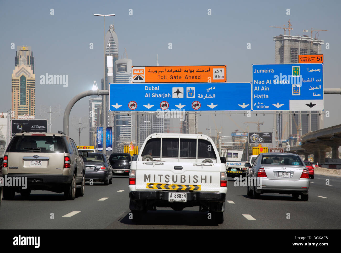 Road signs dubai hi-res stock photography and images - Alamy