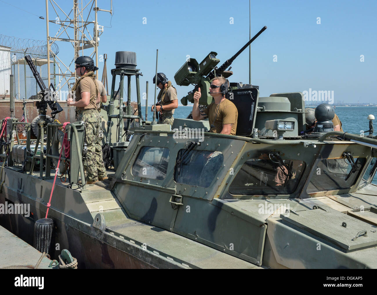 NAVAL SUPPORT ACTIVITY BAHRAIN (Oct. 16, 2013) Riverines, assigned to ...