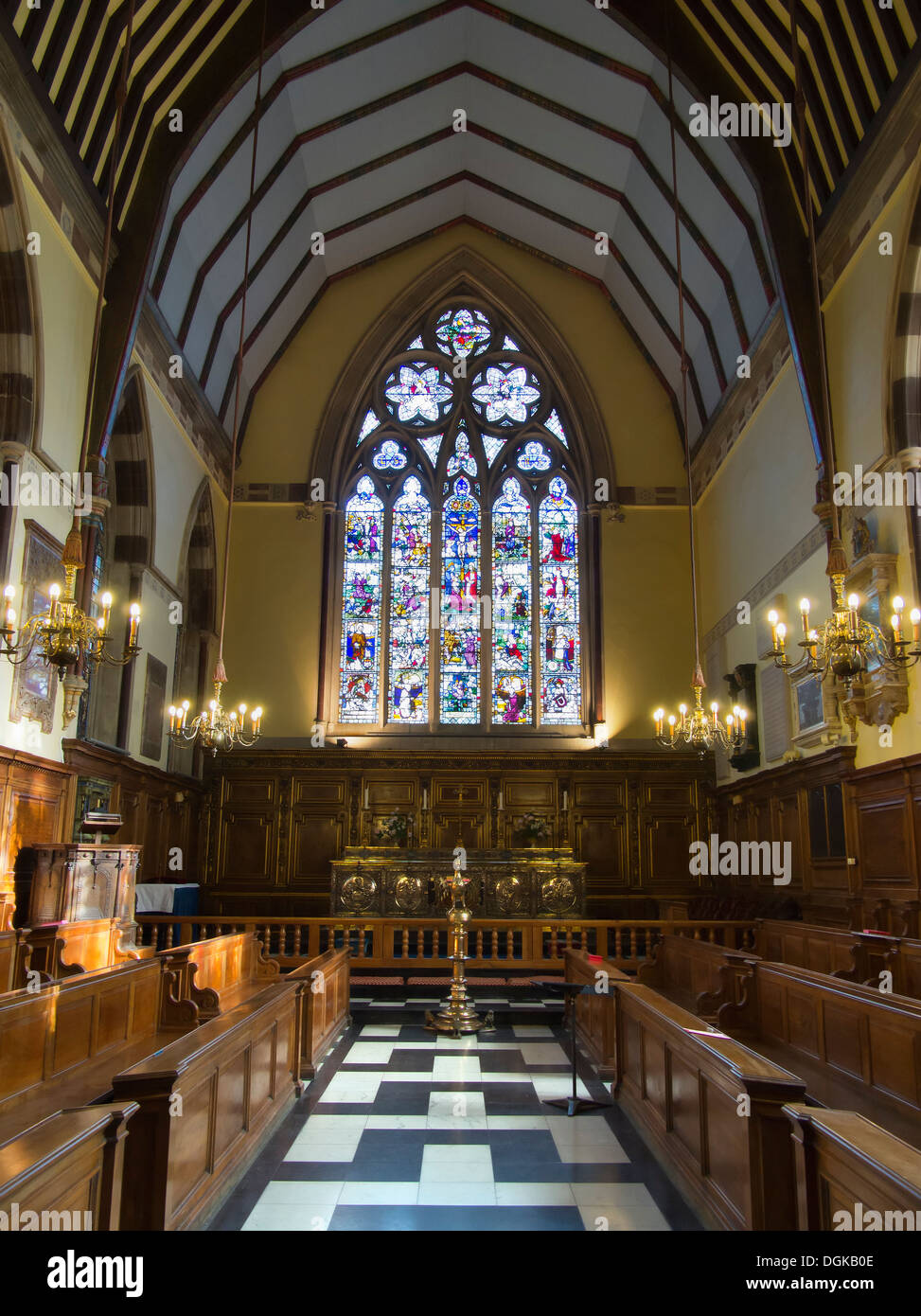 The interior of the Chapel of Balliol College in Oxford. Stock Photo