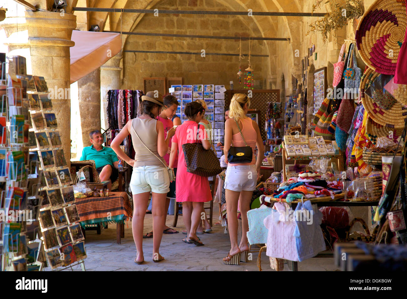 Tourist Shop, Buyuk Han, North Nicosia (Lefkosa), North Cyprus Stock Photo