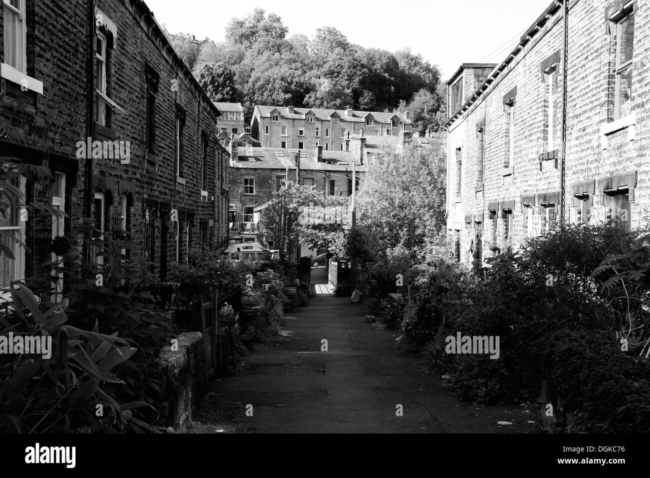 Back to back terraced houses, Hebden Bridge, West Yorkshire, England