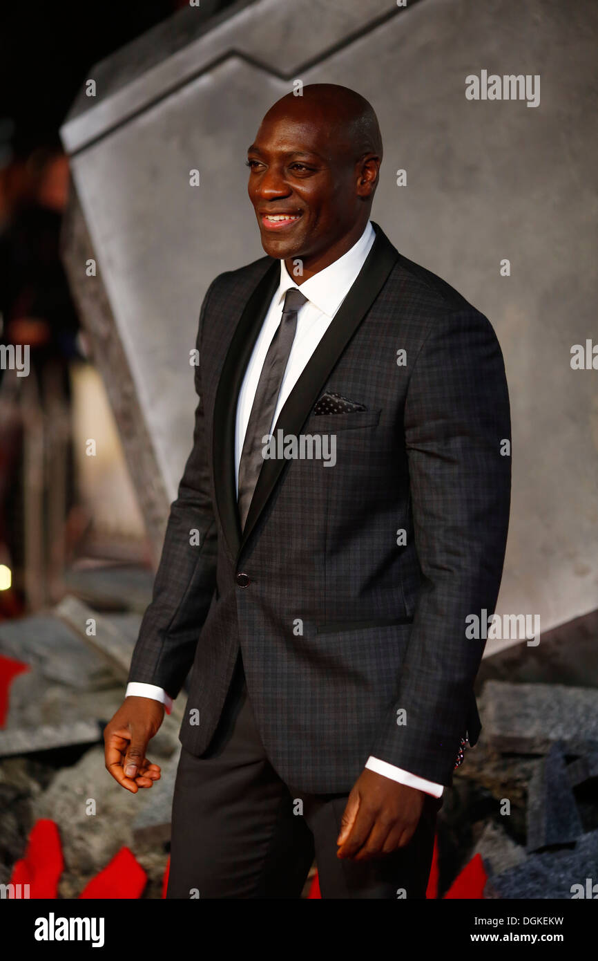 Adewale Akinnuoye-Agbaje attends the World Premiere of 'Thor: The Dark World' at Odeon Leicester Square on October 22, 2013 in Stock Photo
