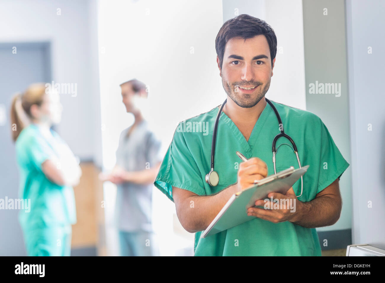 Male nurse portrait in hospital hi-res stock photography and images - Alamy