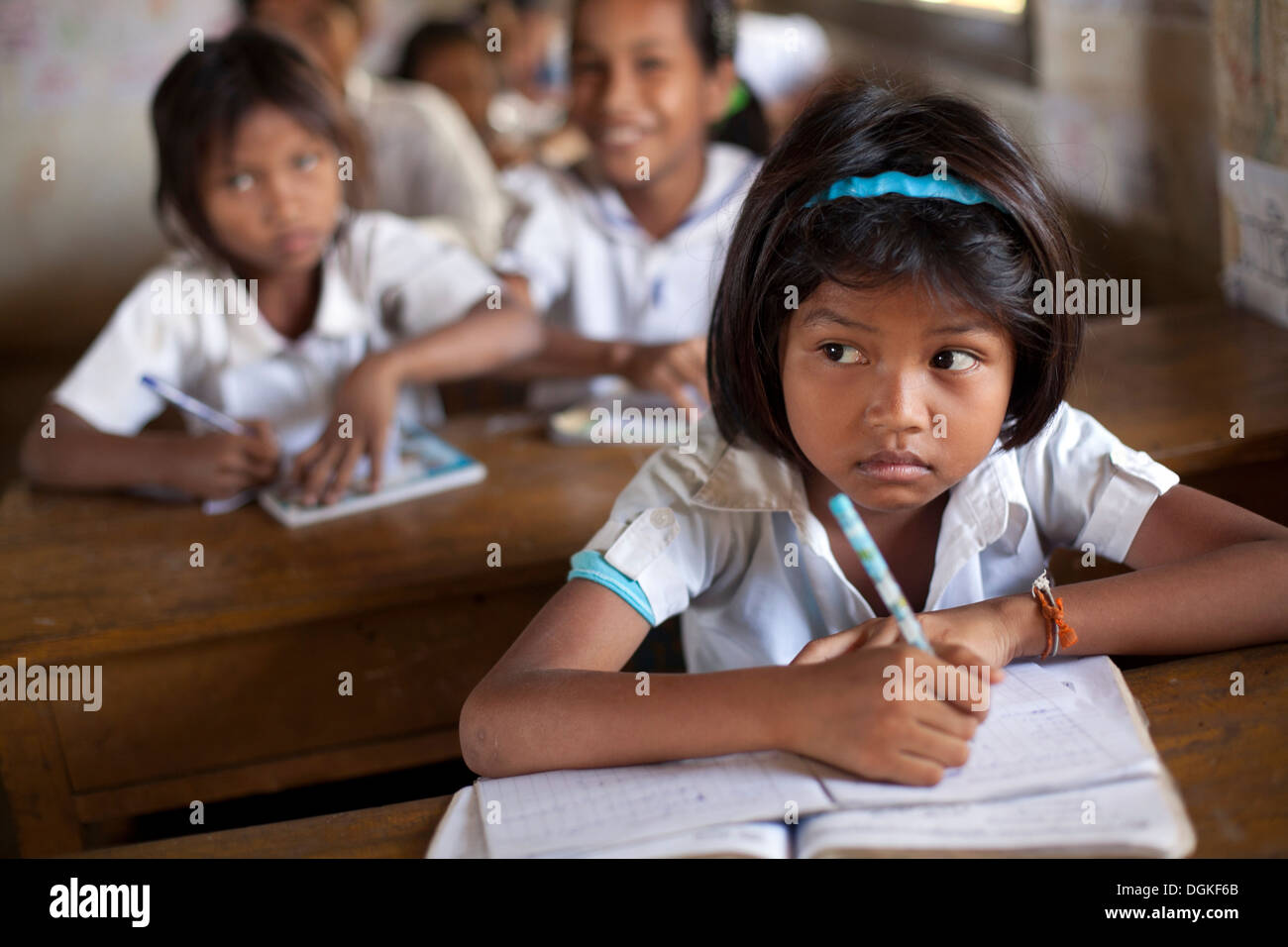 School children in a village school near Battambang, Cambodia. Photos ...