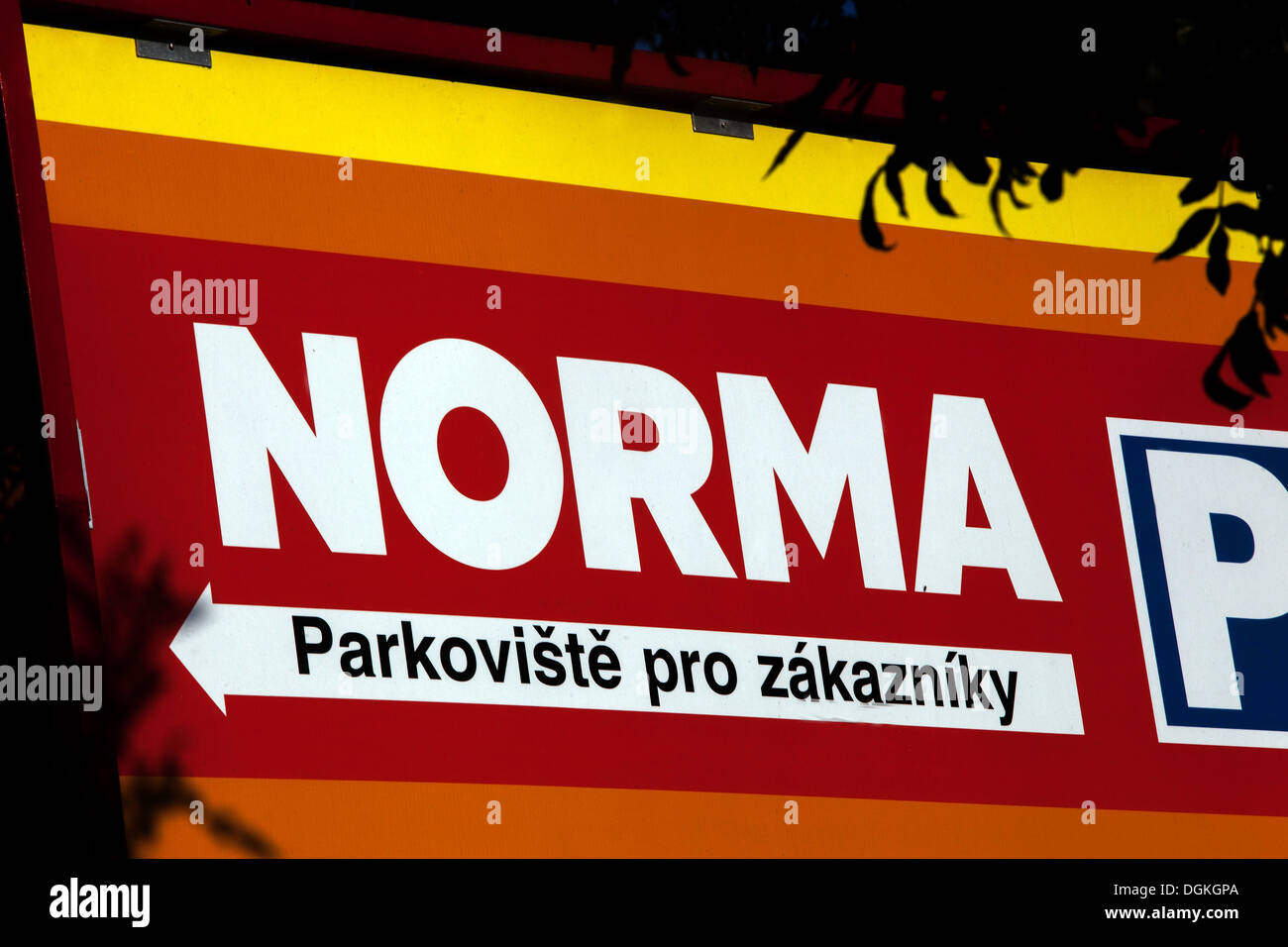 norma logo sign mark market supermarket icon Prague Czech Republic Stock Photo