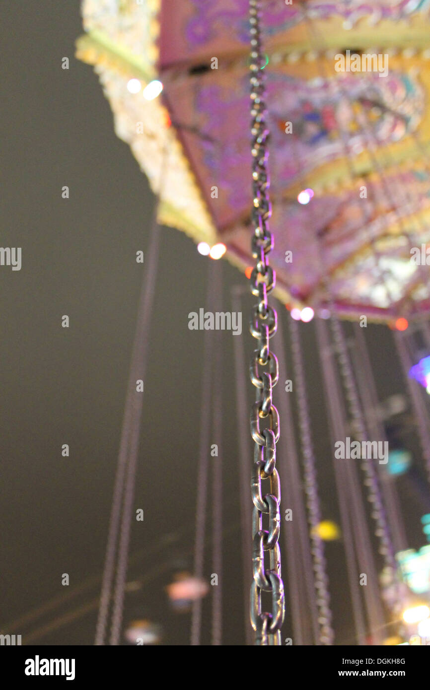 Swings ride at the state fair Stock Photo Alamy