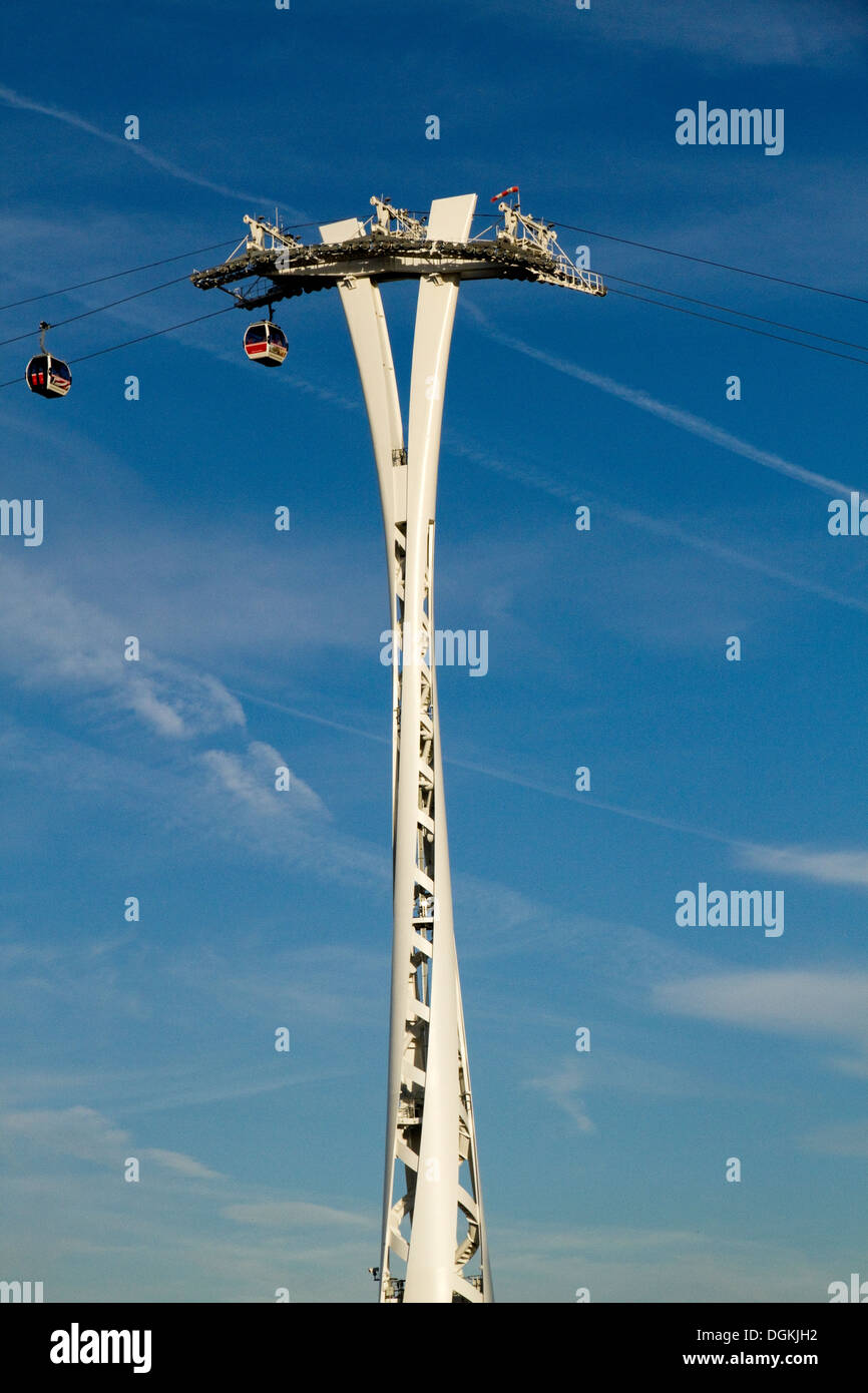 The Thames river crossing at Greenwich by cable car Stock Photo Alamy