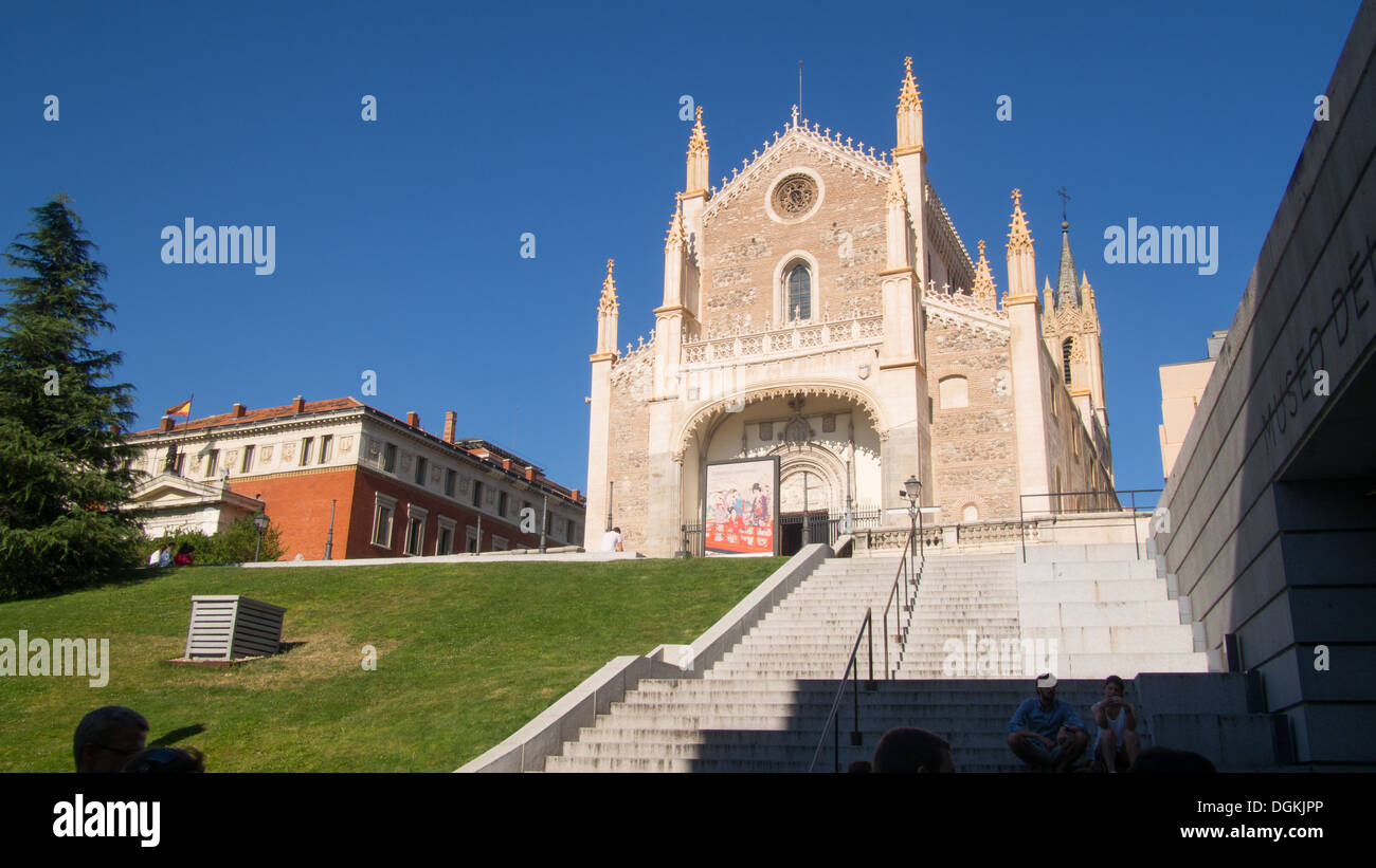 San Jeronimo (Saint Geronimo) RC Church near the Prado Museum, Madrid, Capital City of Spain Stock Photo