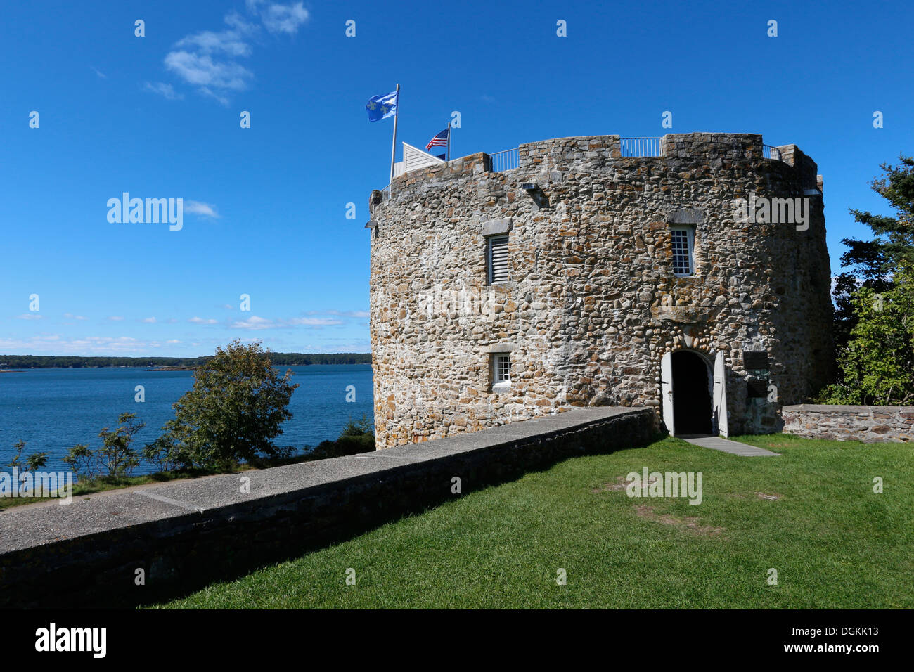 Fort William Henry, the Colonial Pemaquid State Historic Site Pemaquid, Maine Stock Photo