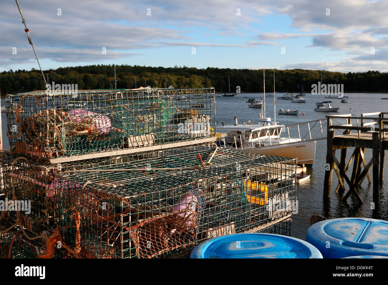 Lobster traps, New Harbor, Maine Stock Photo Alamy