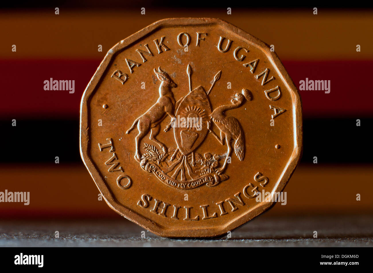 1987 Uganda 2 shilling coin Stock Photo