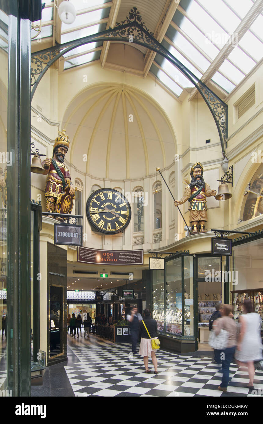 Gog and Magog Royal Arcade Melbourne Stock Photo Alamy