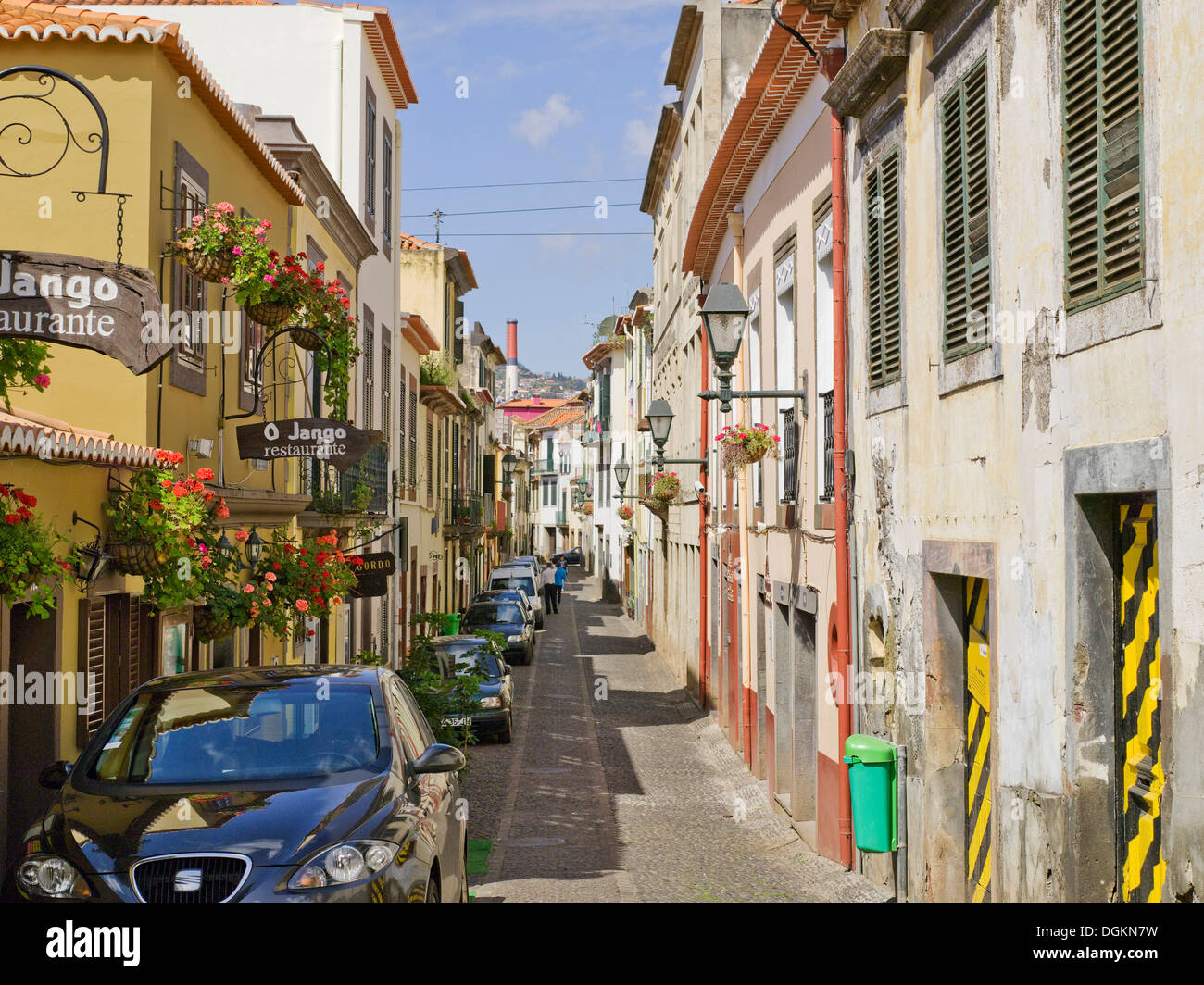 Looking down a street in the Old Town. Stock Photo