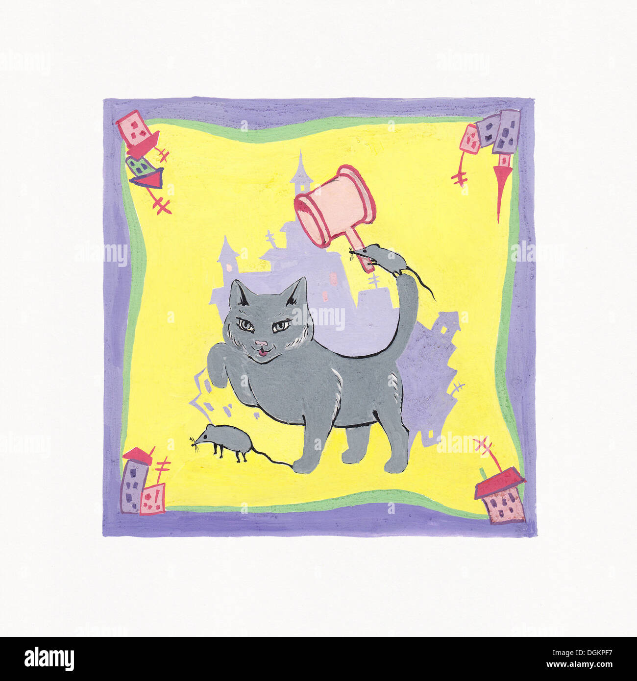 Illustrations Of Cat And Mouse Game Over Gouache On Paper Stock Photo Alamy Illustrations Of Cat And Mouse Game Over Gouache On Paper Stock Photo Alamy
