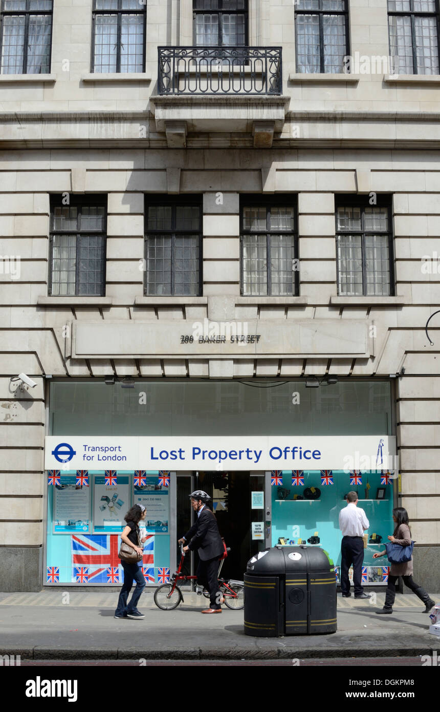 London Transport Lost Property Office. Stock Photo