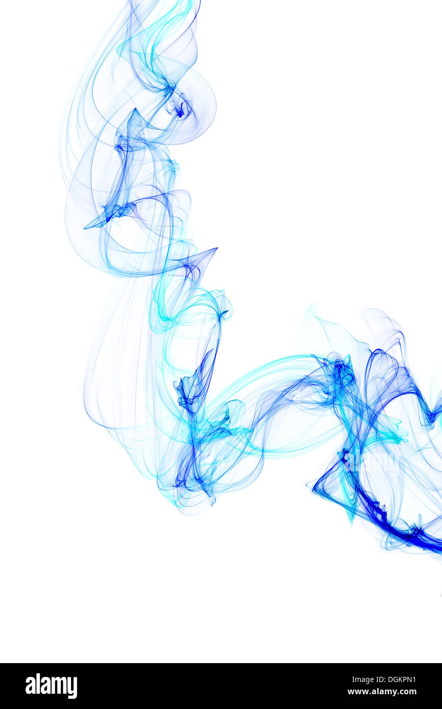 abstract blue smoke waves Stock Photo - Alamy