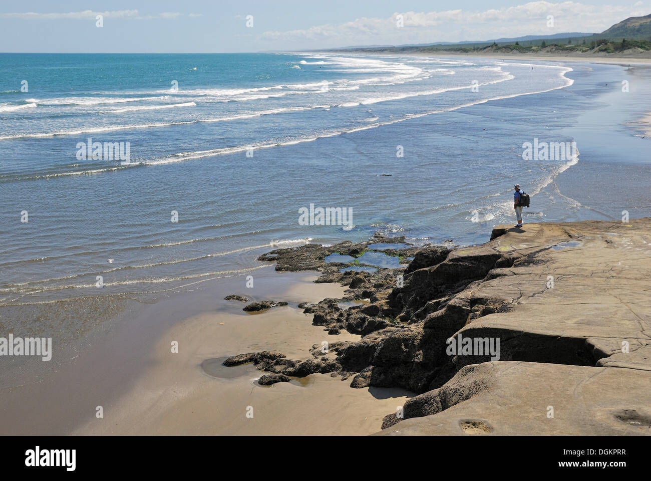Muriwai Beach, Muriwai Regional Park, west of Auckland, North Island, New Zealand Stock Photo