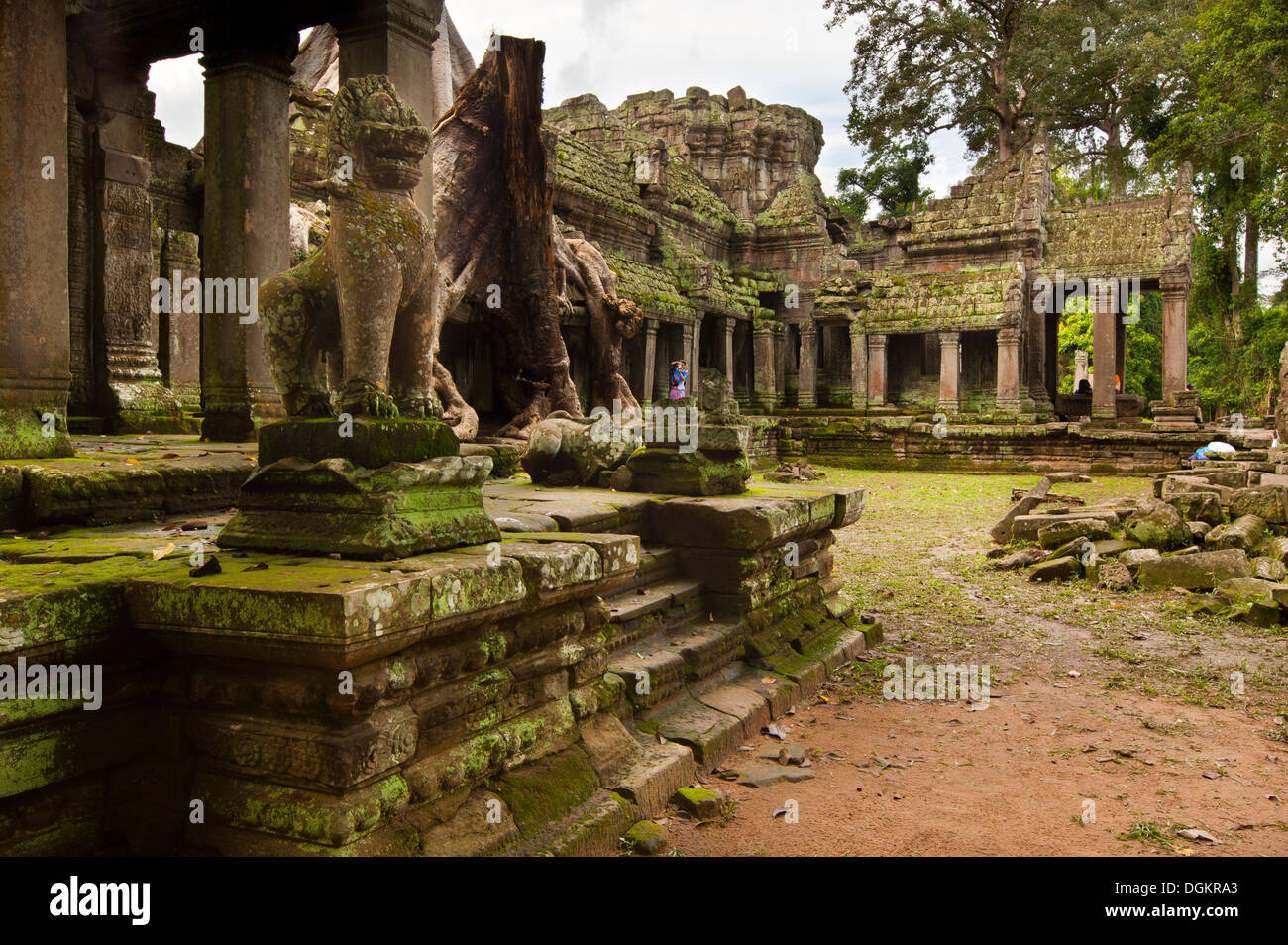 Ruins of Preah Khan which is also known as Sacred Sword. Stock Photo