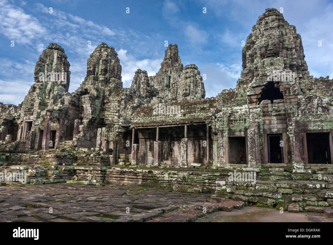 The Bayon temple complex of Angkor Thom. Stock Photo