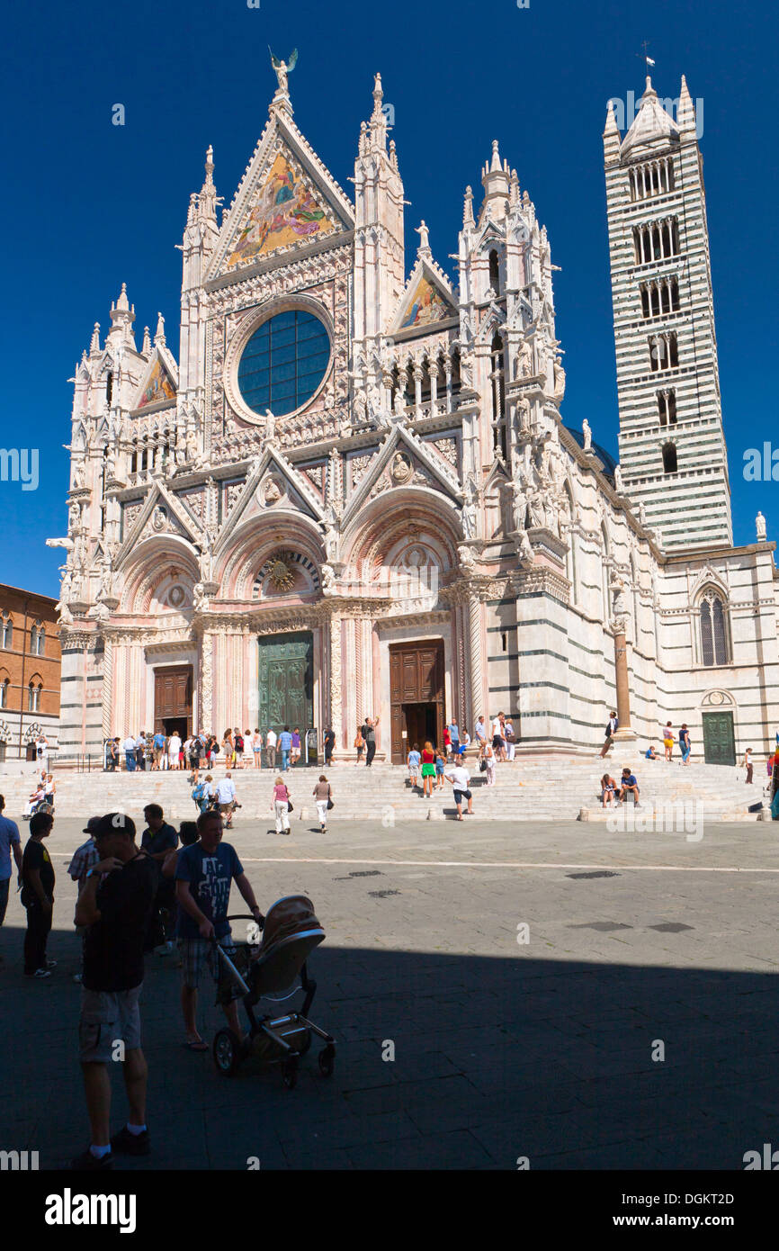 The Cathedral of Siena dating from the 12th to 14th centuries. Stock Photo