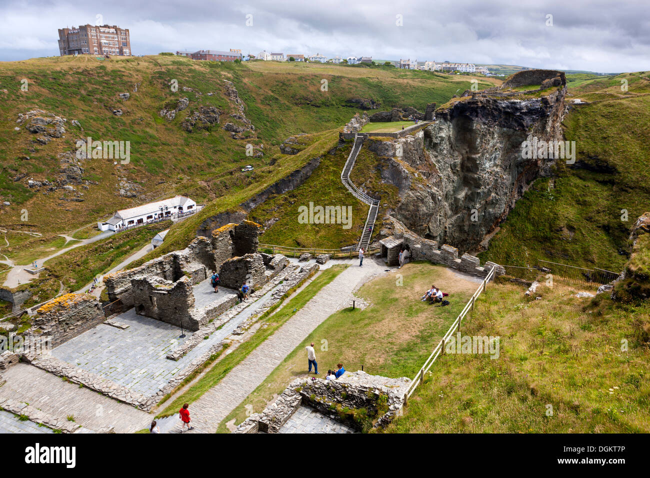 Tintagel Castle on the clifftops which was King Arthur's Castle