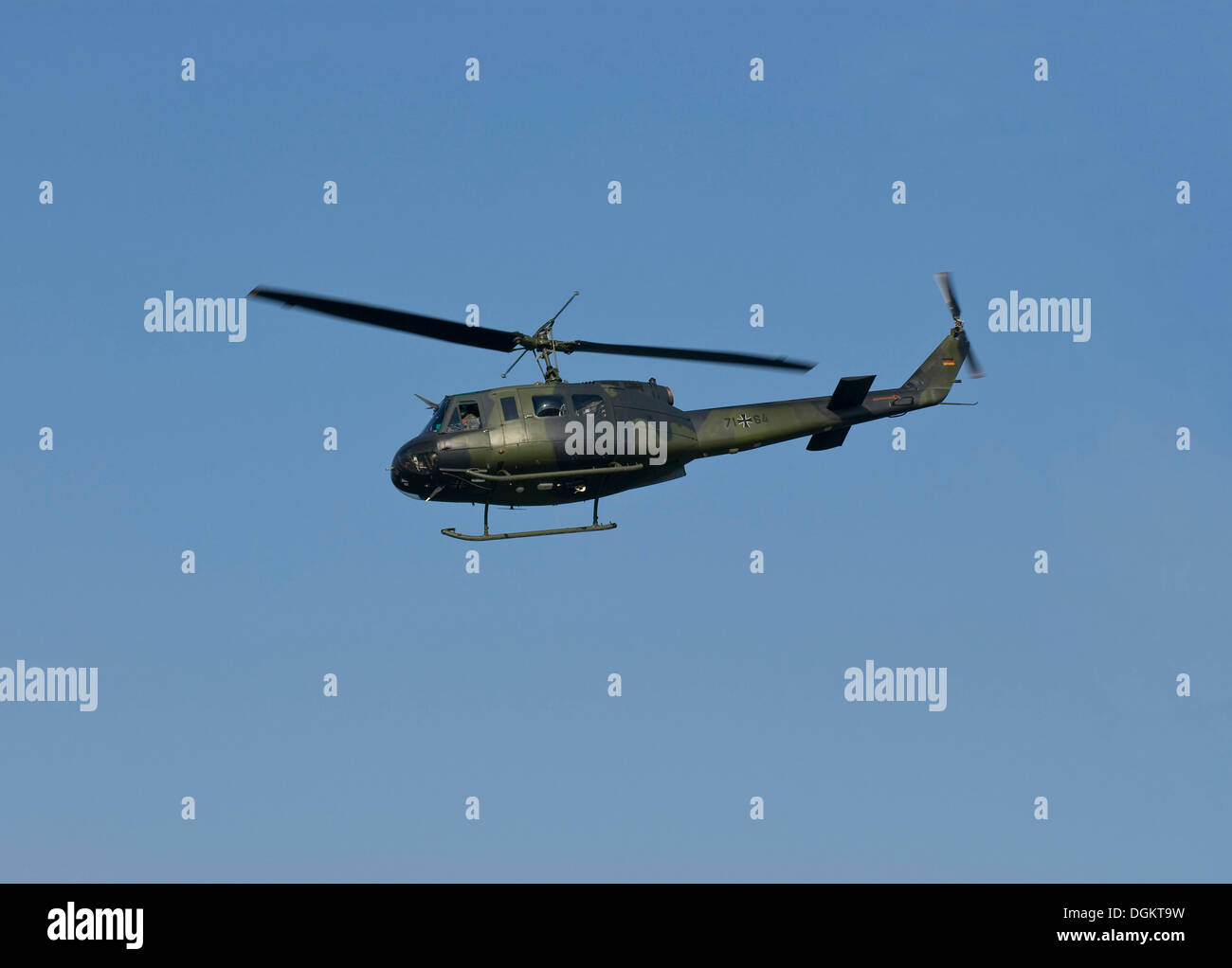 Bundeswehr, federal army, helicopter Bell UH-1D HUEY in flight, PublicGround Stock Photo