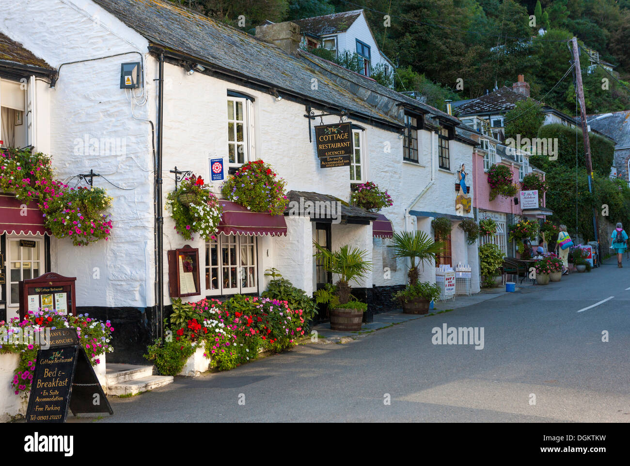 The Cottage Restaurant at Polperro. Stock Photo