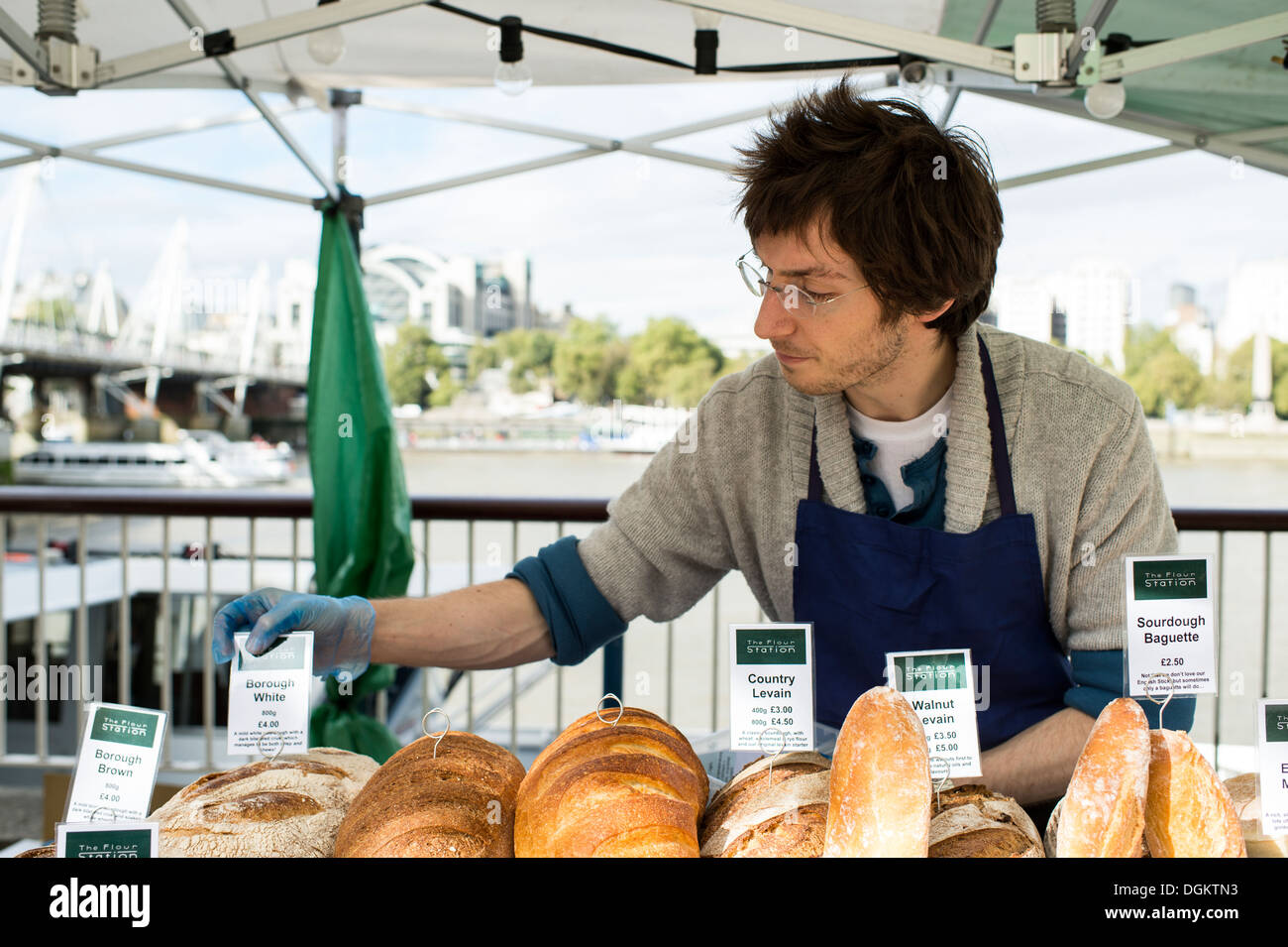 The market stall of an artisan bakery at the London Bread Festival