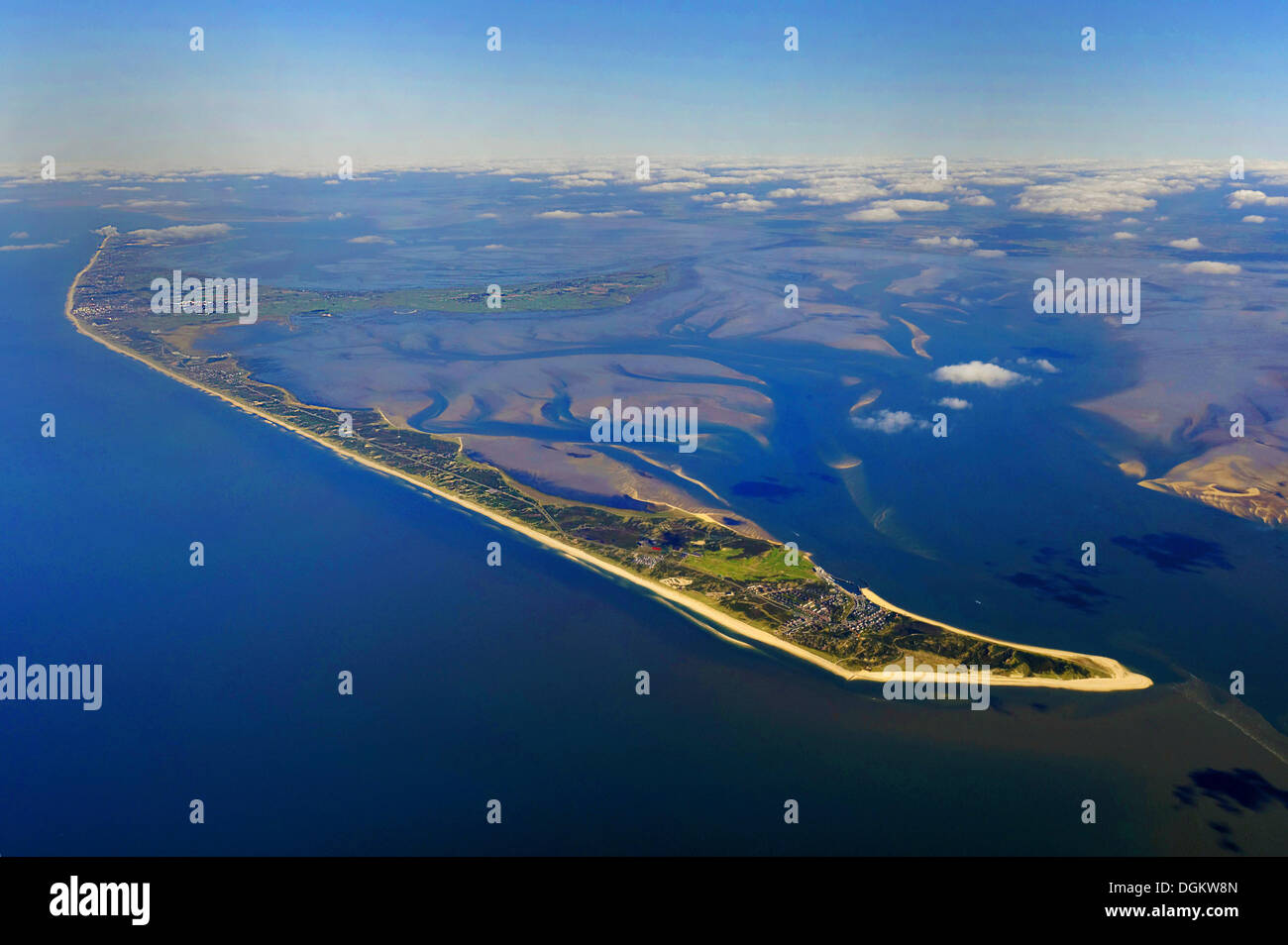 Aerial view, island of Sylt, Sylt, Schleswig-Holstein, Germany Stock Photo