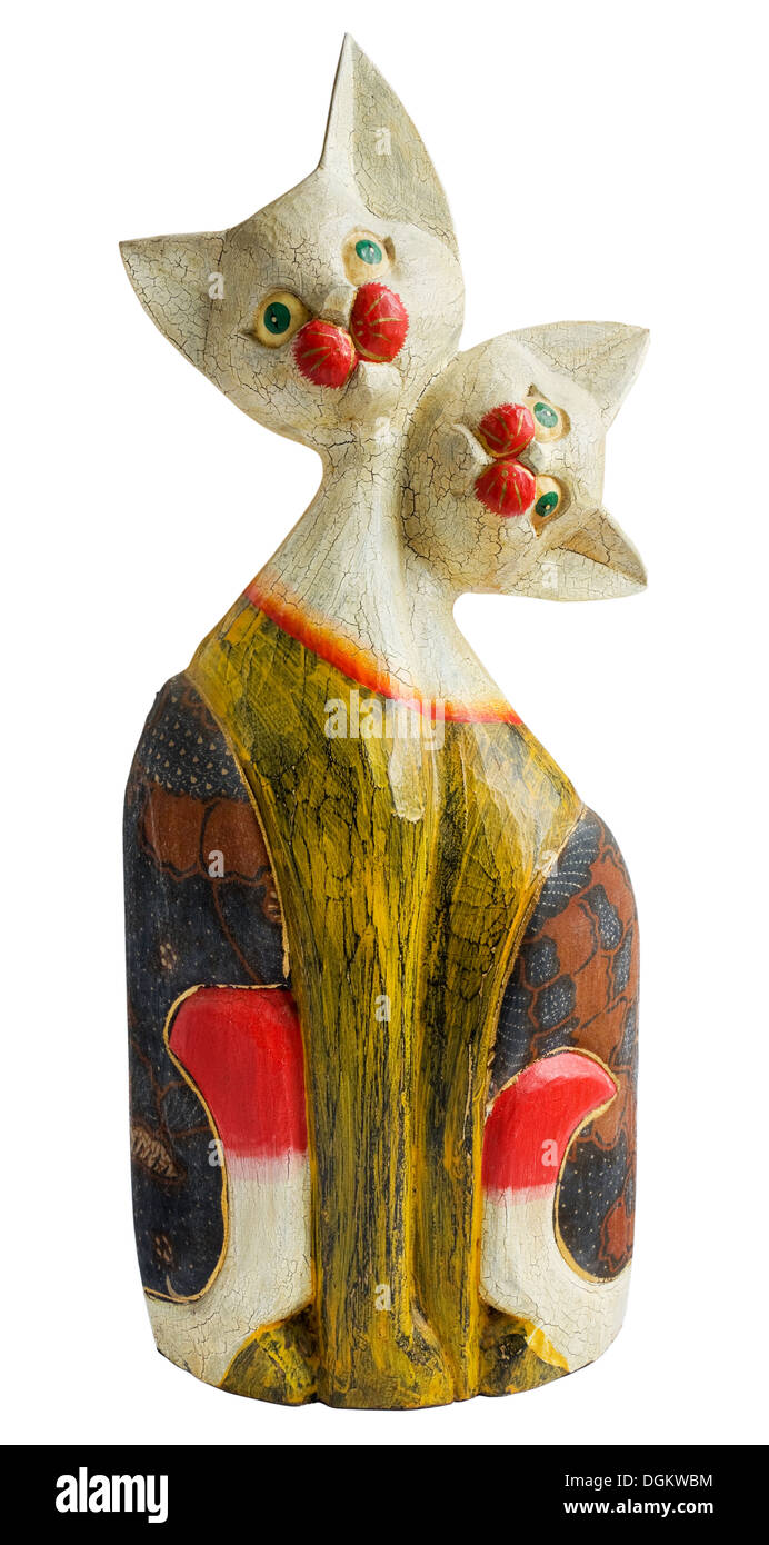 Wooden painted cats hi-res stock photography and images - Alamy
