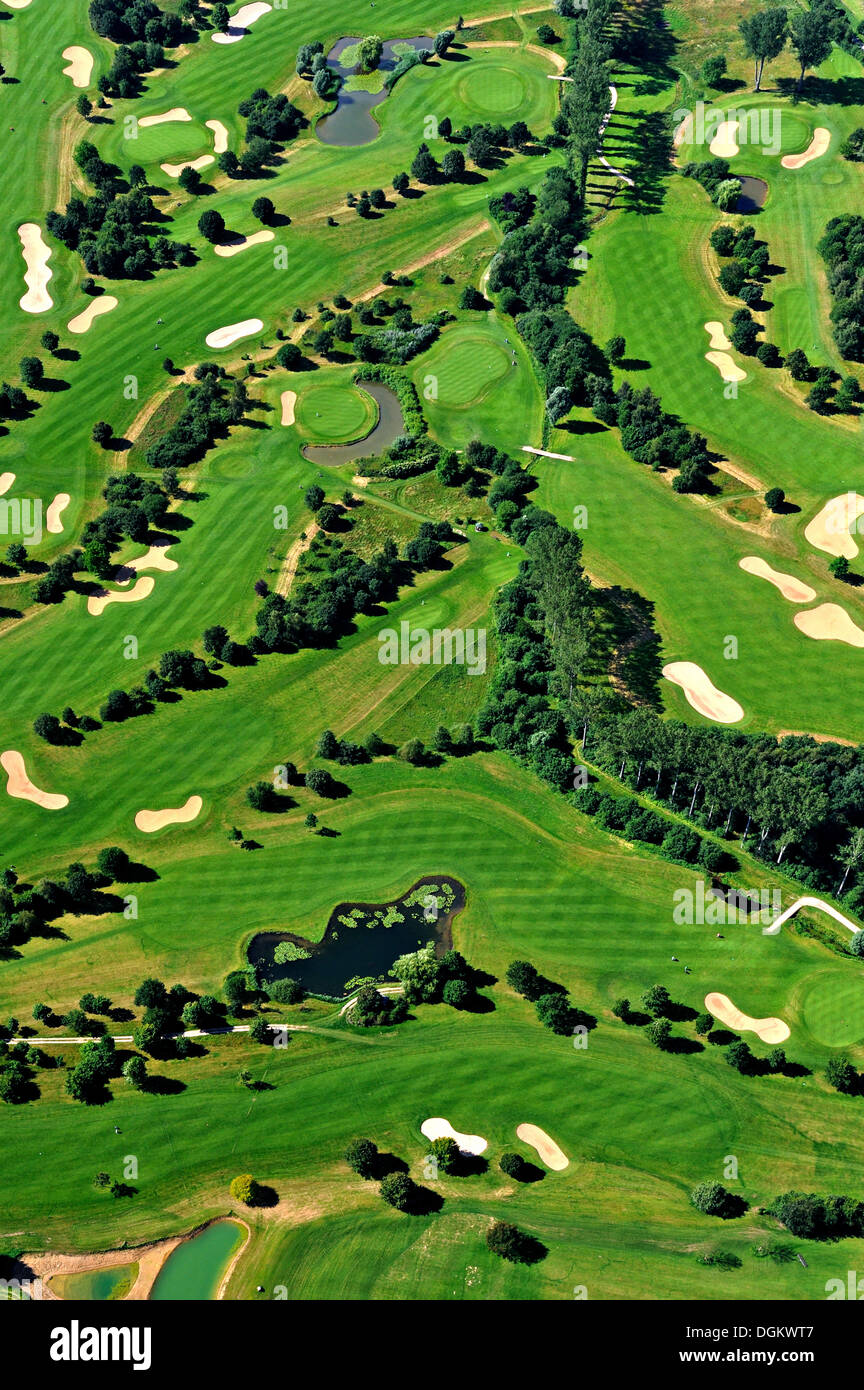 Aerial view, Golf-Club am Sachsenwald golf course, Dassendorf, Dassendorf, Schleswig-Holstein, Germany Stock Photo