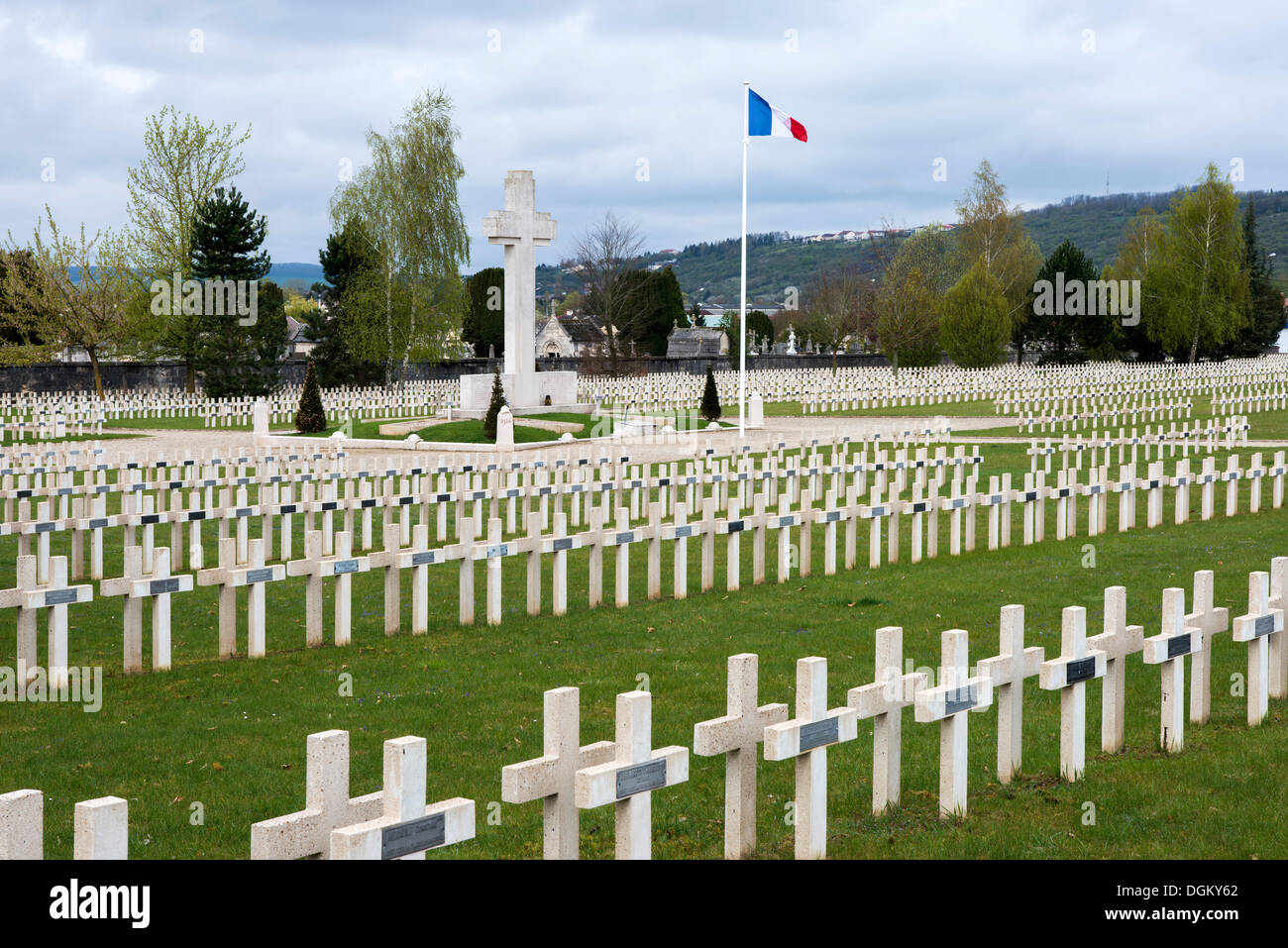 Military cemetery, Battle of Verdun, First World War, Verdun, Lorraine, France, Europe Stock Photo