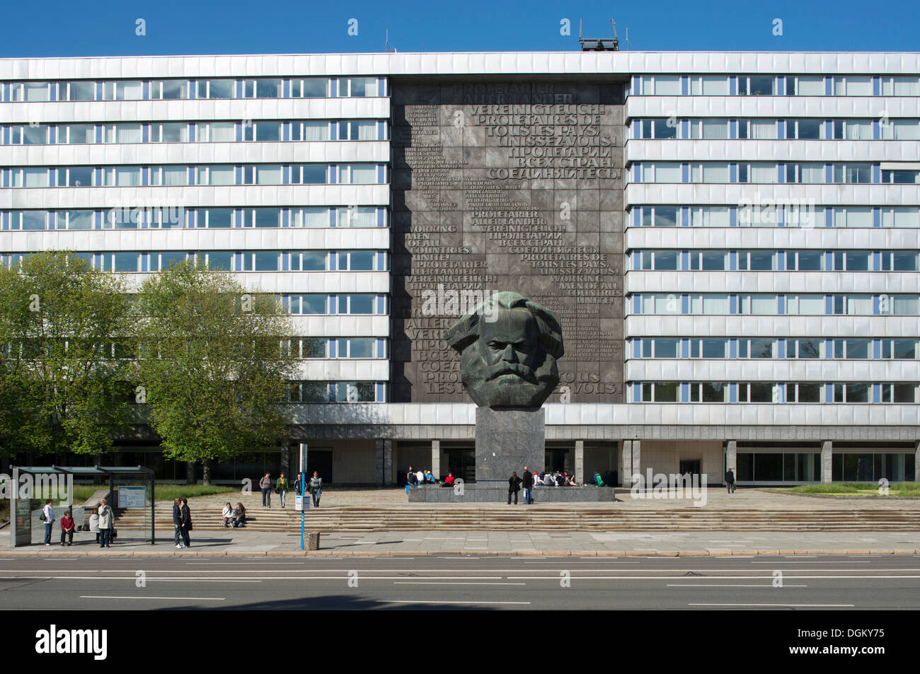 Karl Marx monument in Chemnitz, Saxony Stock Photo