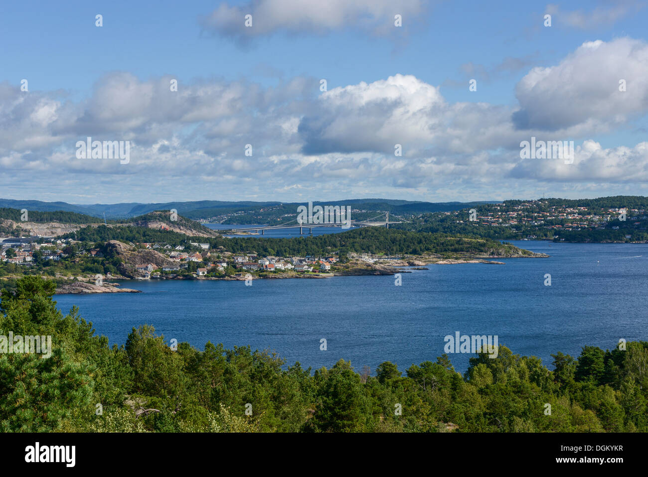 View from Odderøya island Odderøya to Kristiansand, Kristiansand/  Süd-Norwegen, Vest-Agder, Southern Norway, Norway Stock Photo - Alamy