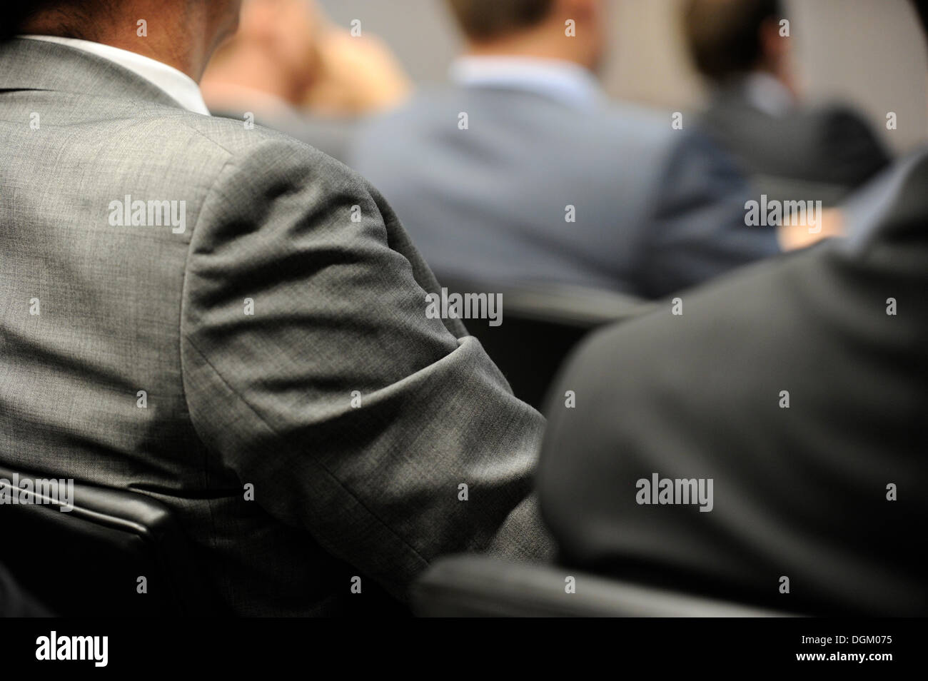 Businessmen, lecture, meeting, conference Stock Photo