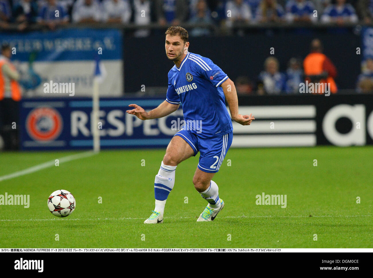 Gelsenkirchen Germany 22nd Oct 13 Branislav Ivanovic Chelsea October 22 13 Football Soccer Uefa Champions League Group E Match Between Fc Schalke 04 0 3 Chelsea At Veltins Arena Gelsenkirchen Germany