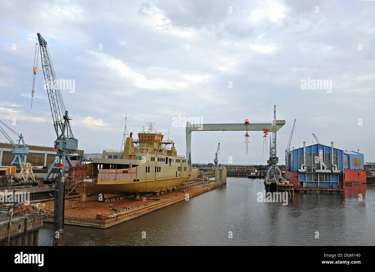 Hull, ship yard, Neuenfelde, Hamburg, PublicGround Stock Photo