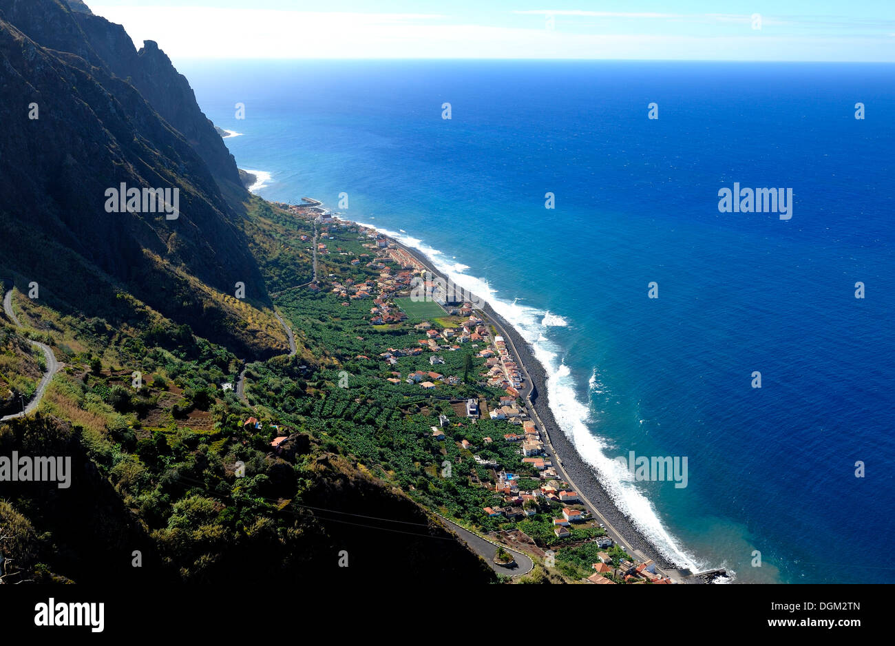 Madeira Portugal. Tourist view of  Paul do Ma, Stock Photo