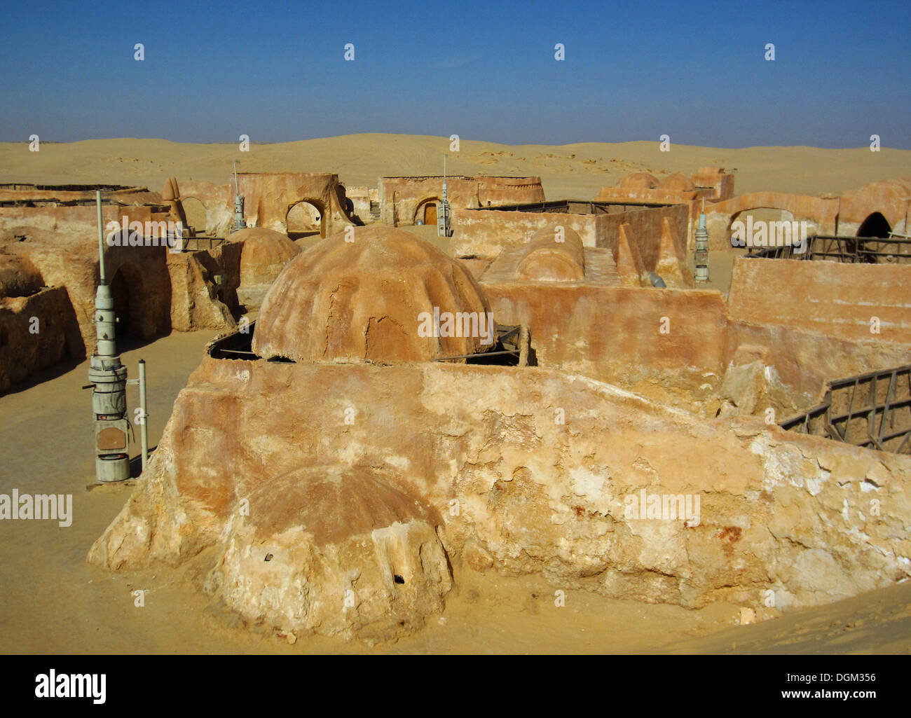 The set for 'Star Wars' in the desert in Nefta, Tunisia, on 4 October 2013. Stock Photo