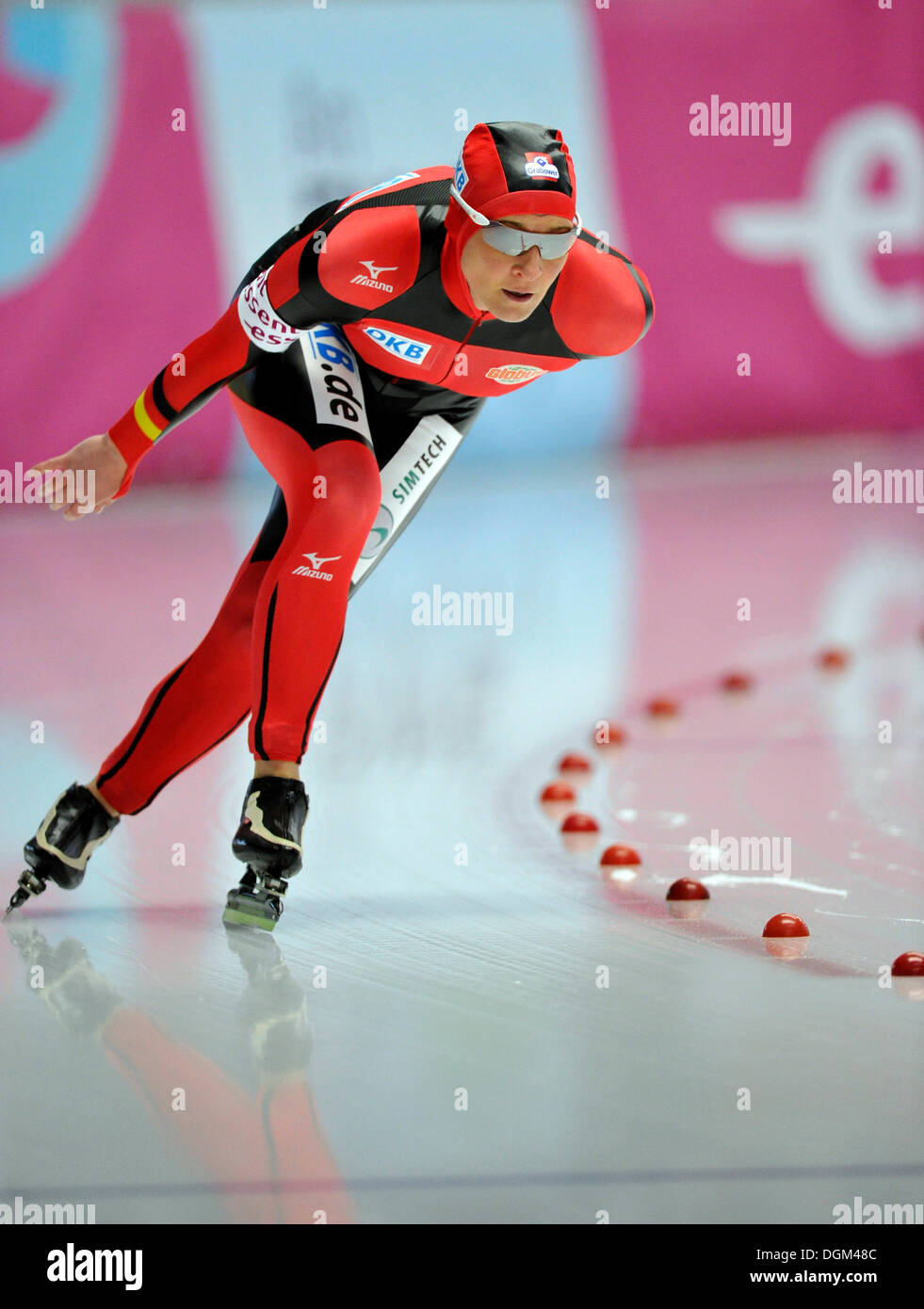 Claudia Pechstein, Germany, Essent ISU World Speedskating Championships 2011, Inzell Skating Stadium, Upper Bavaria Stock Photo