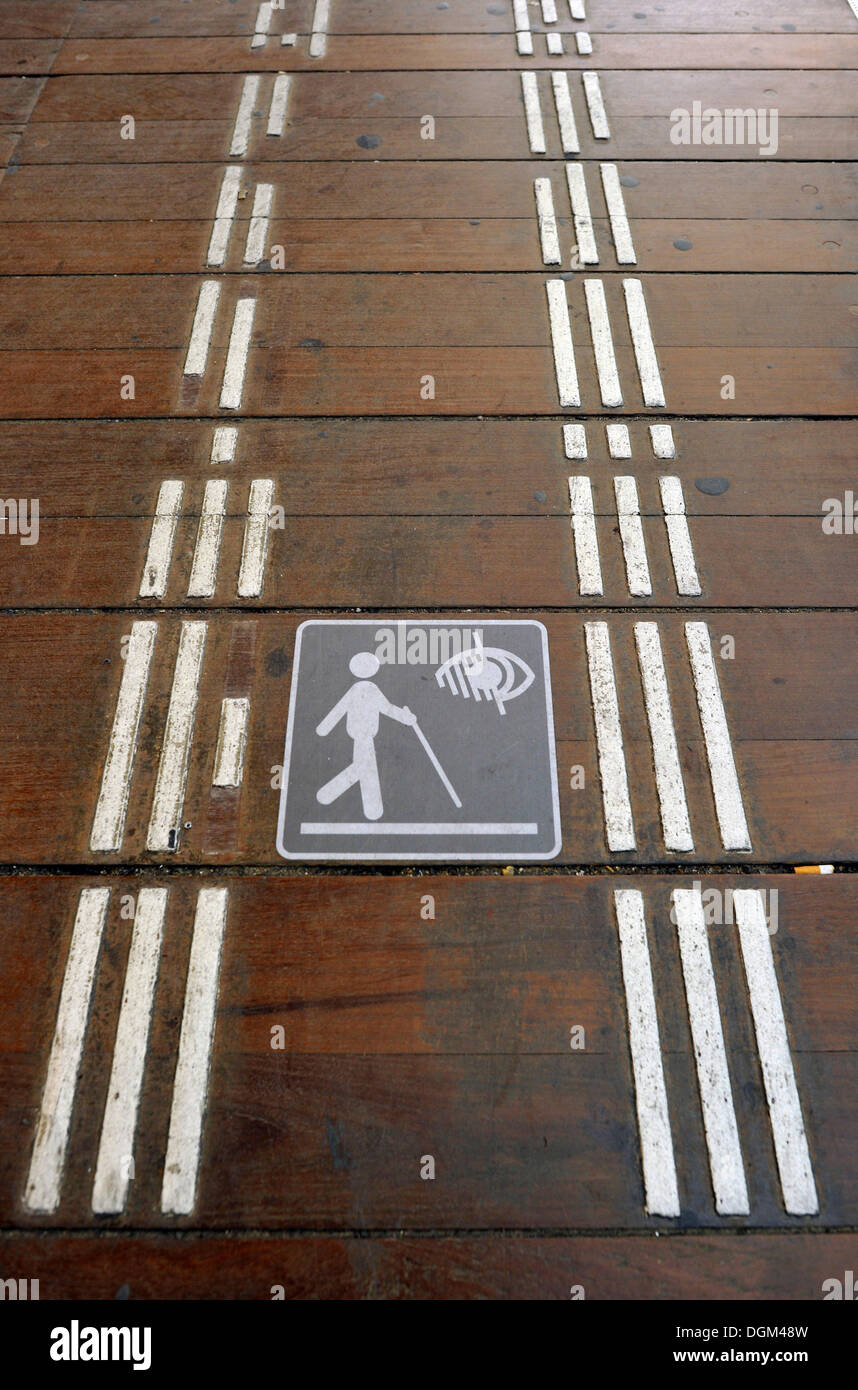 Floor markings for the visually impaired and blind people, Gare de l