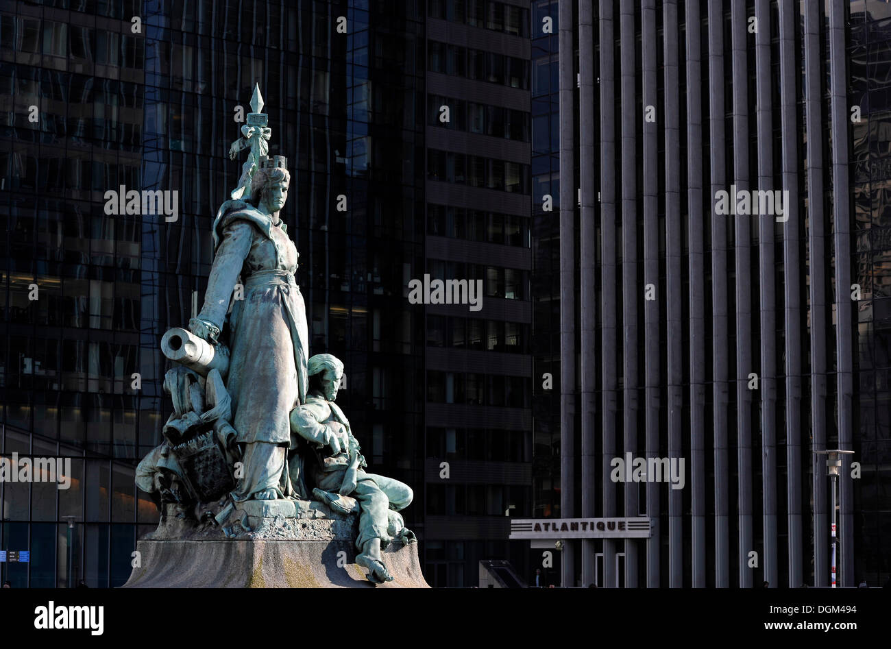 Statue, La Défense de Paris by Louis Ernest Barrias, Place de la Défense, La Défense, Paris, France, Europe Stock Photo