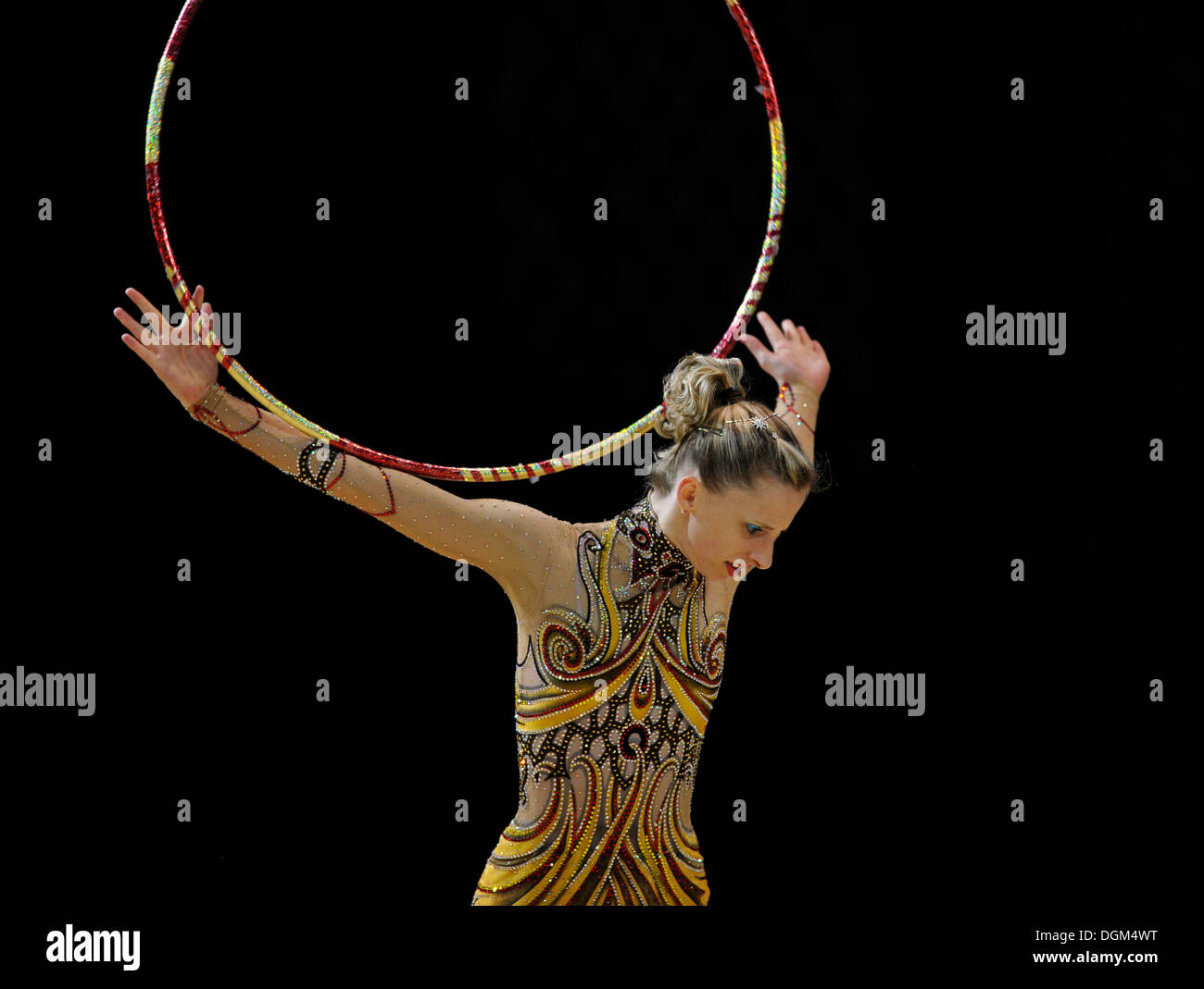 Caroline Weber, AUT, with hoop, rhythmic gymnastics, Grand Prix Thiais, 09. - 10.04.2011, Paris, France, Europe Stock Photo