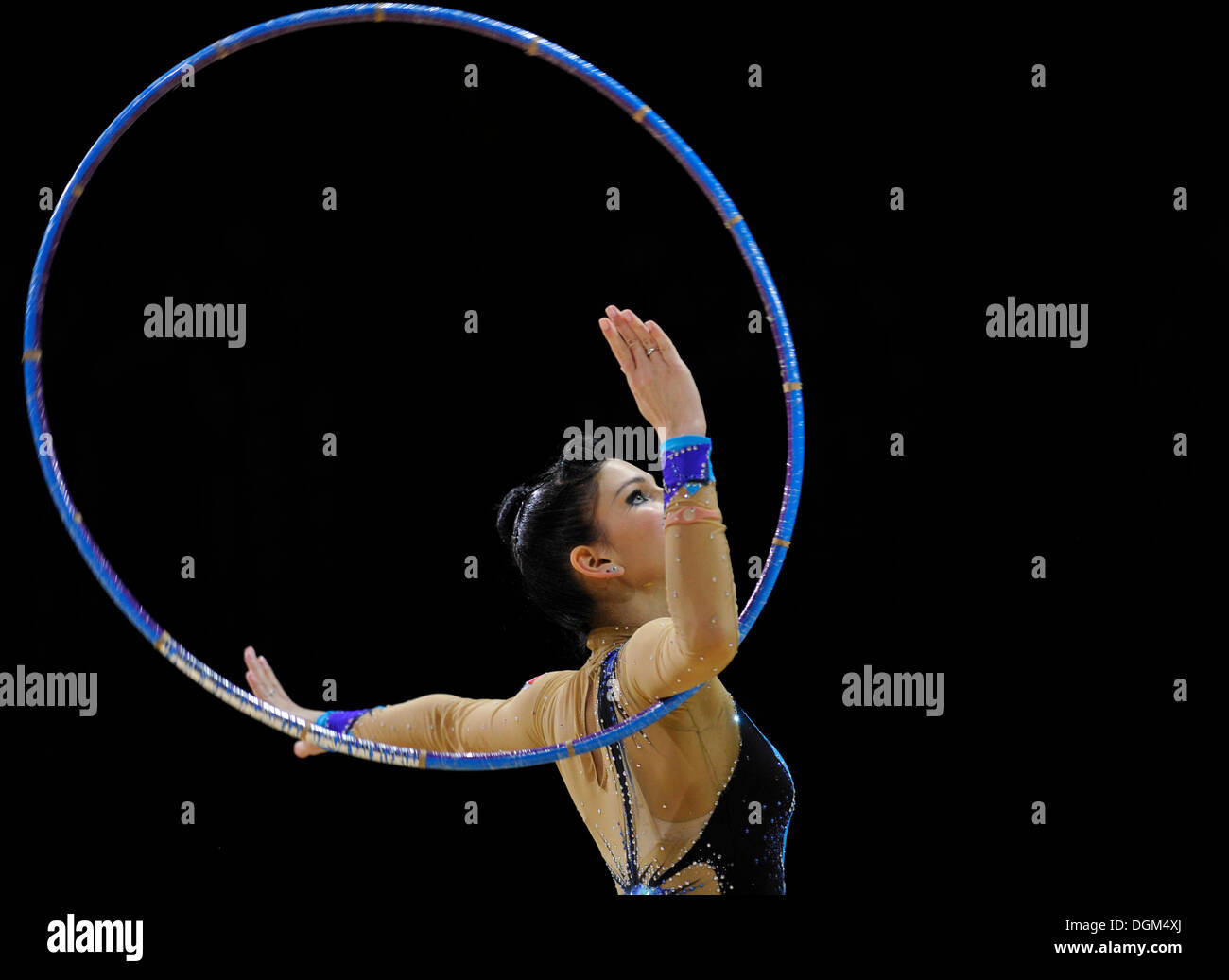 Dora VASS, HUN, with hoop, rhythmic gymnastics, Grand Prix Thiais, 09. - 10.04.2011, Paris, France, Europe Stock Photo