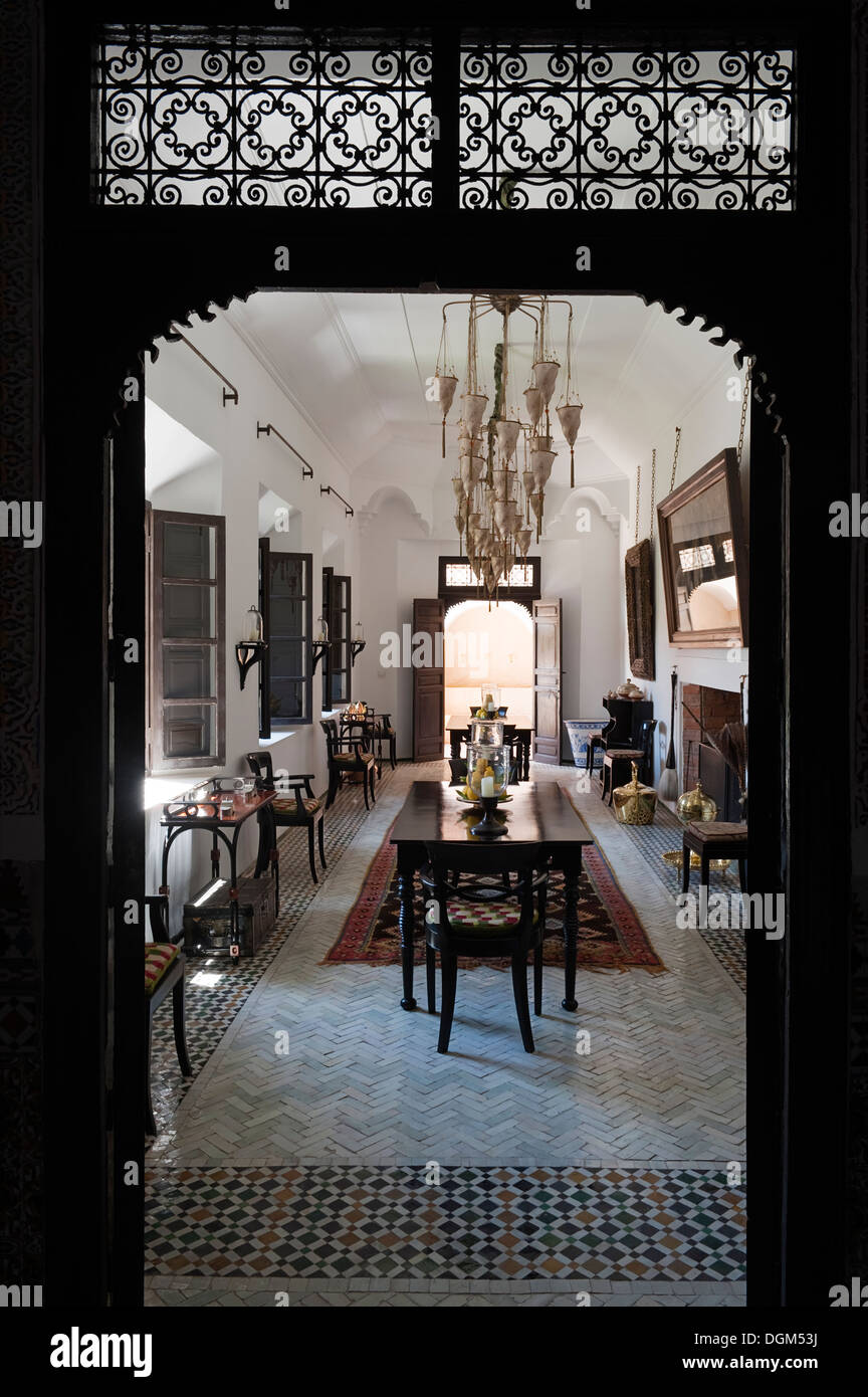 Beautiful Moroccan interior by well known design duo - Raynaud & Kramer in Marrakesh Stock Photo