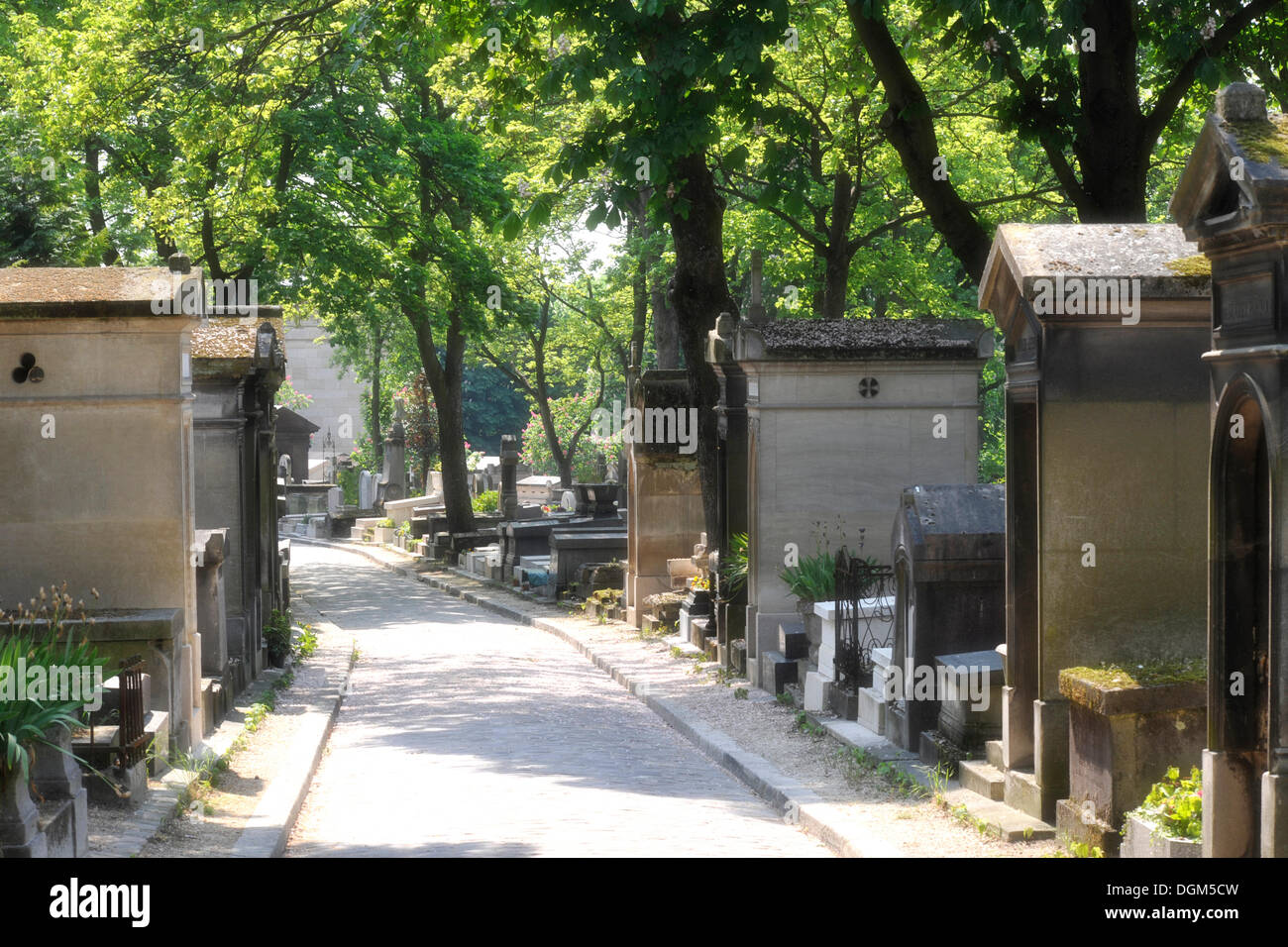 Alley in the Cimetière du Père Lachaise Cemetery, Paris, France, Europe, PublicGround Stock Photo