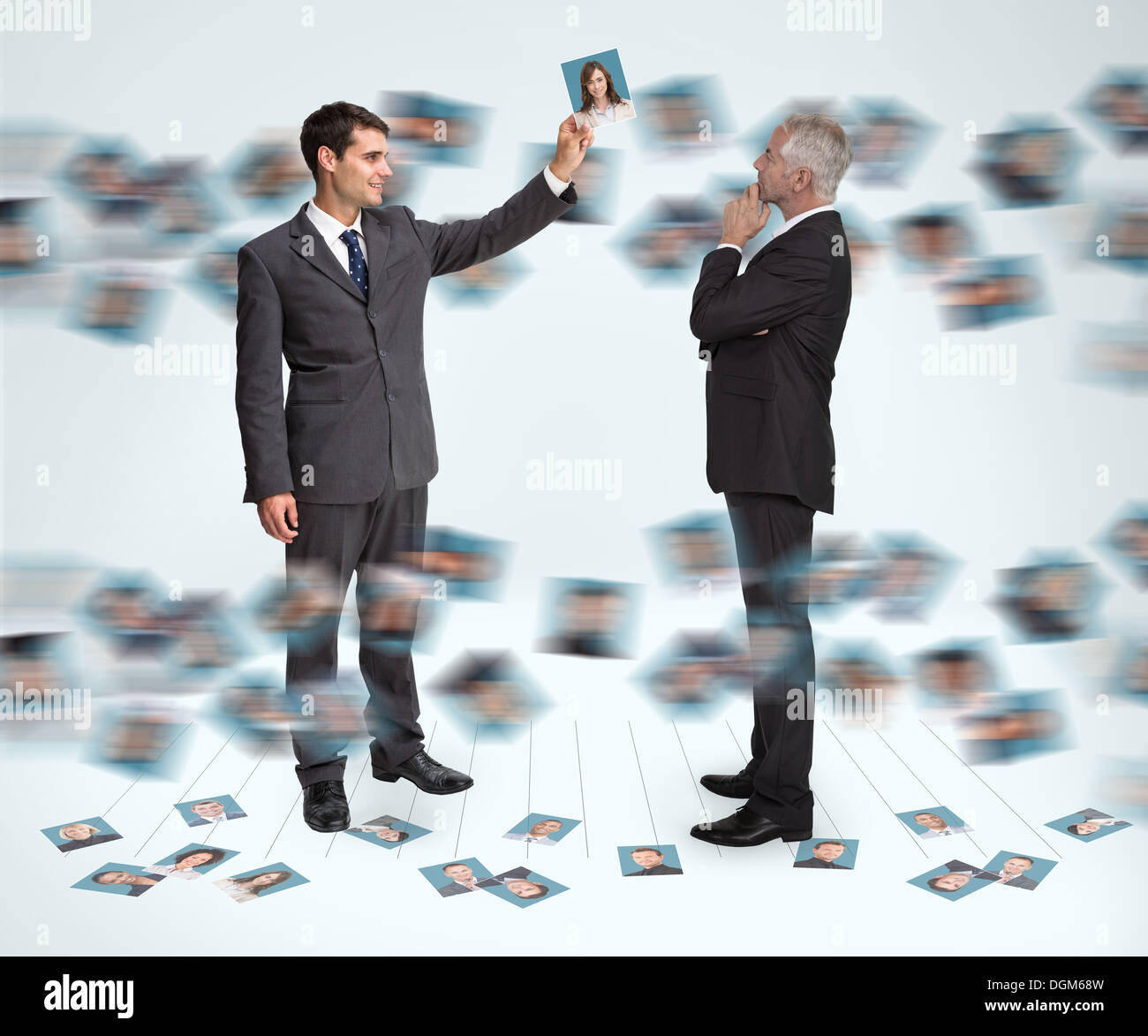 Classy businessmen working together Stock Photo